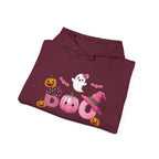 Halloween Boo Sweatshirt, Unisex Hoodie for Fall, Cozy Ghost Design, Cute Autumn Apparel, Halloween Costume