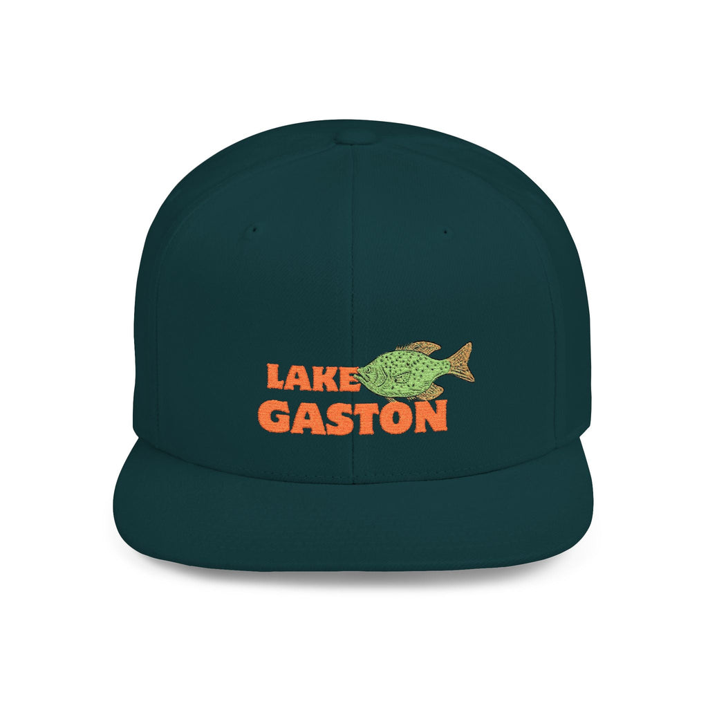 Lake Gaston Fish Flat Bill Snapback Hat, Fishing Cap, Outdoor Gear, Lake House Gift, Summer Accessories, Stylish Headwear