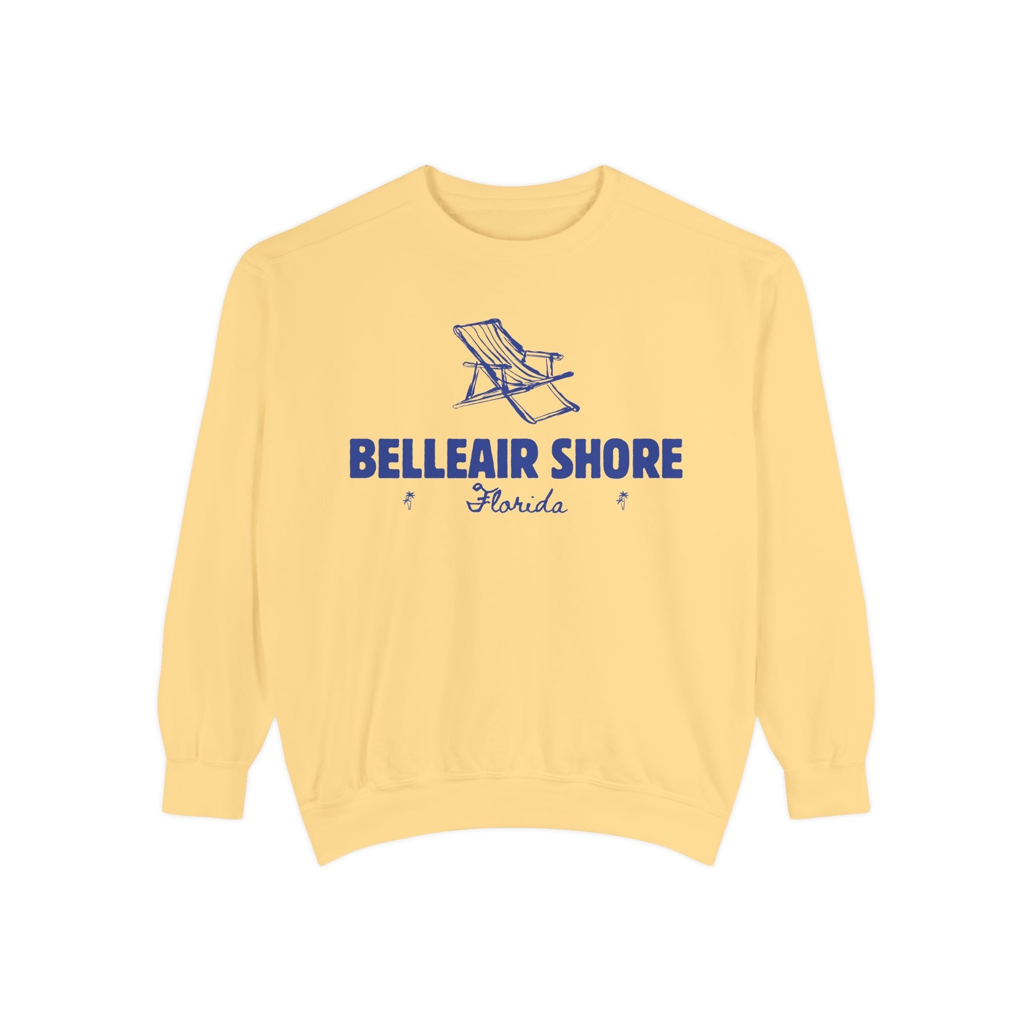 Belleair Shore Vibes Unisex Sweatshirt | Garment-Dyed Comfort, Perfect for Casual Outings, Travel, Gifts, Autumn Days