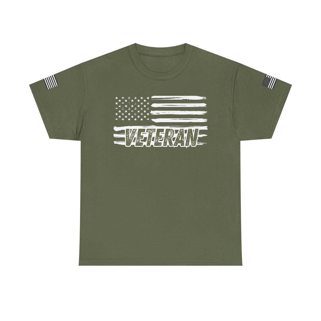 Patriotic Veteran Tee, USA Flag Shirt, Military Appreciation Gift, Unisex Casual Wear, Freedom Tee for Veterans