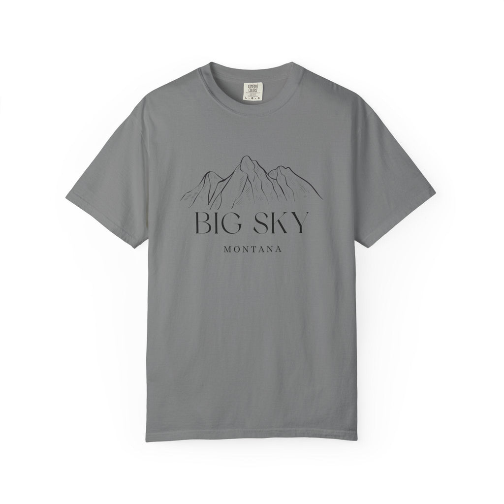 Big Sky - Unisex Garment-Dyed T-shirt, Casual Outfit, Gift for Nature Lovers, Vacation Essentials