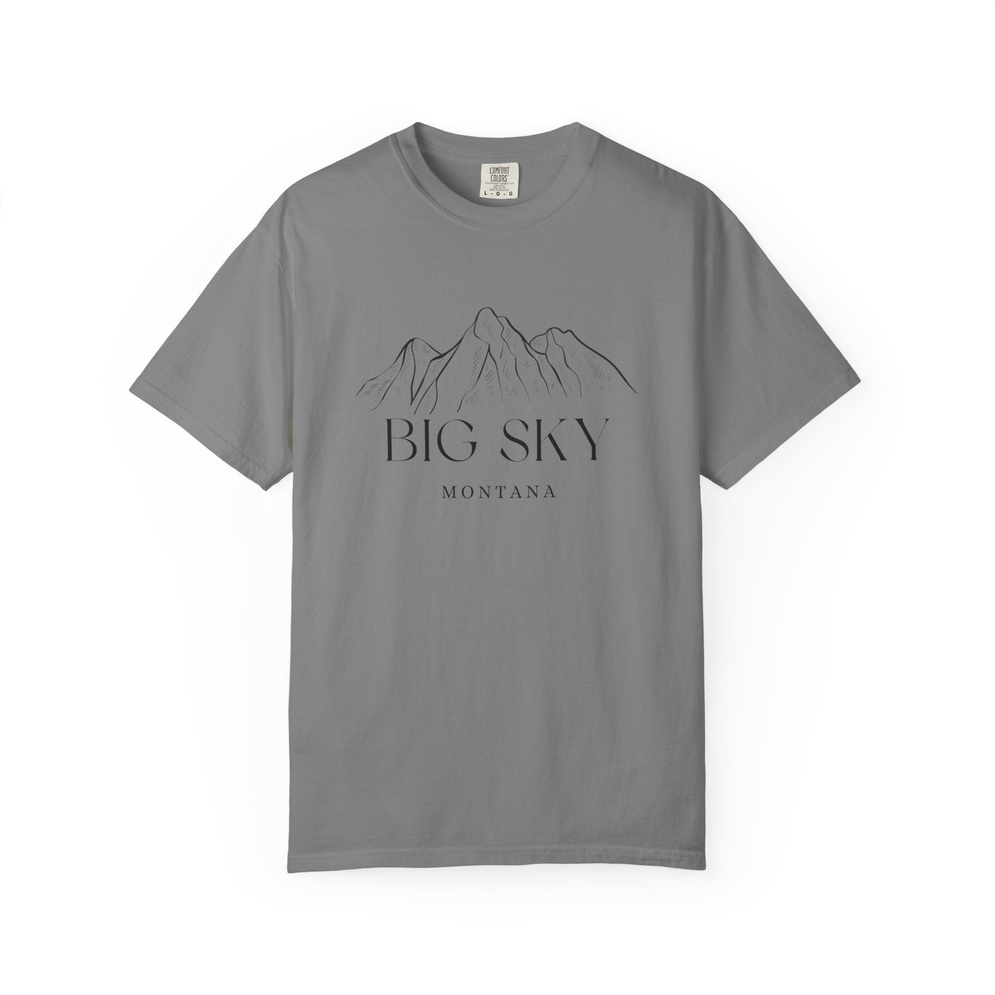 Big Sky - Unisex Garment-Dyed T-shirt, Casual Outfit, Gift for Nature Lovers, Vacation Essentials