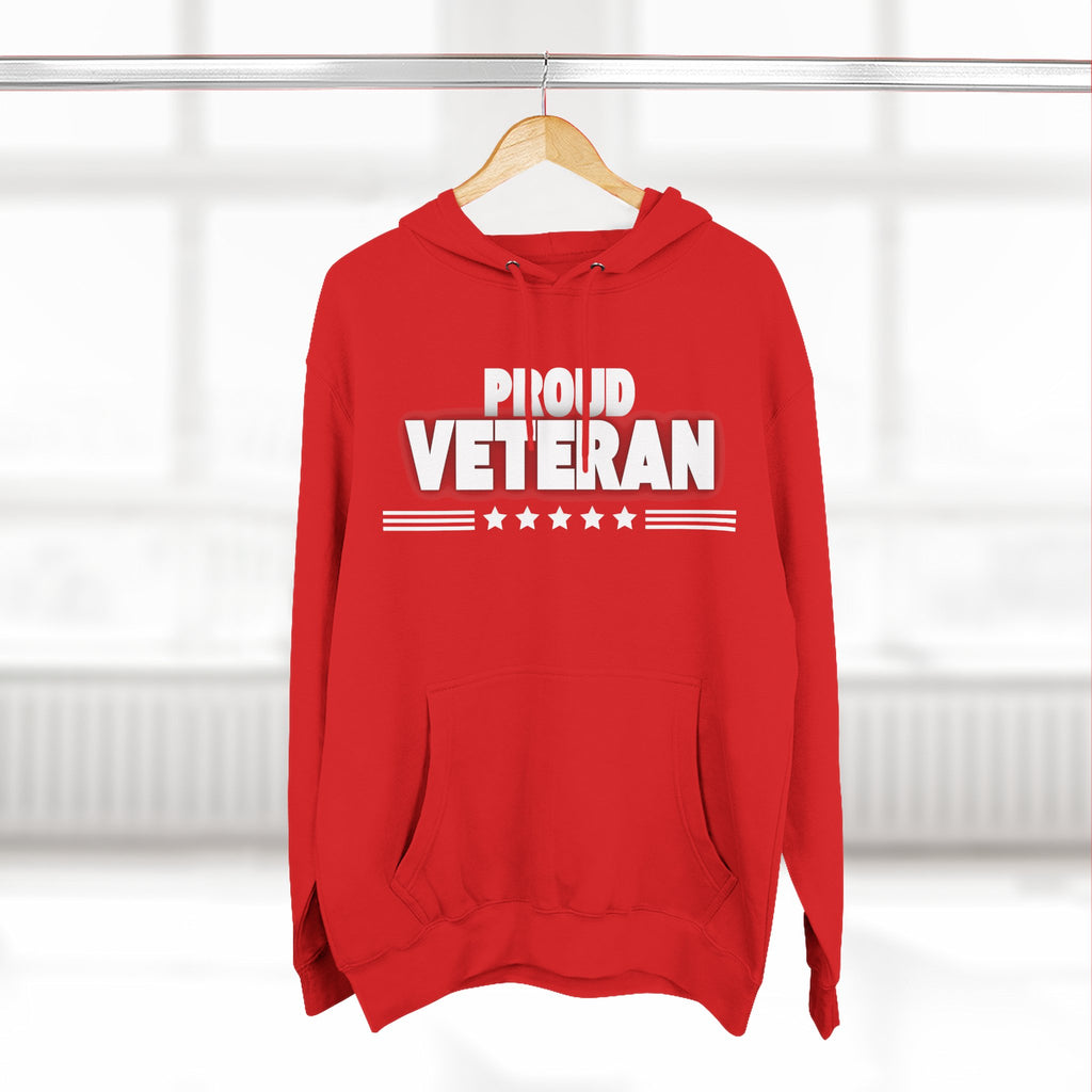Proud Veteran Hoodie, Fleece Sweatshirt, Military Appreciation Gift, Casual Wear, Comfortable Outerwear