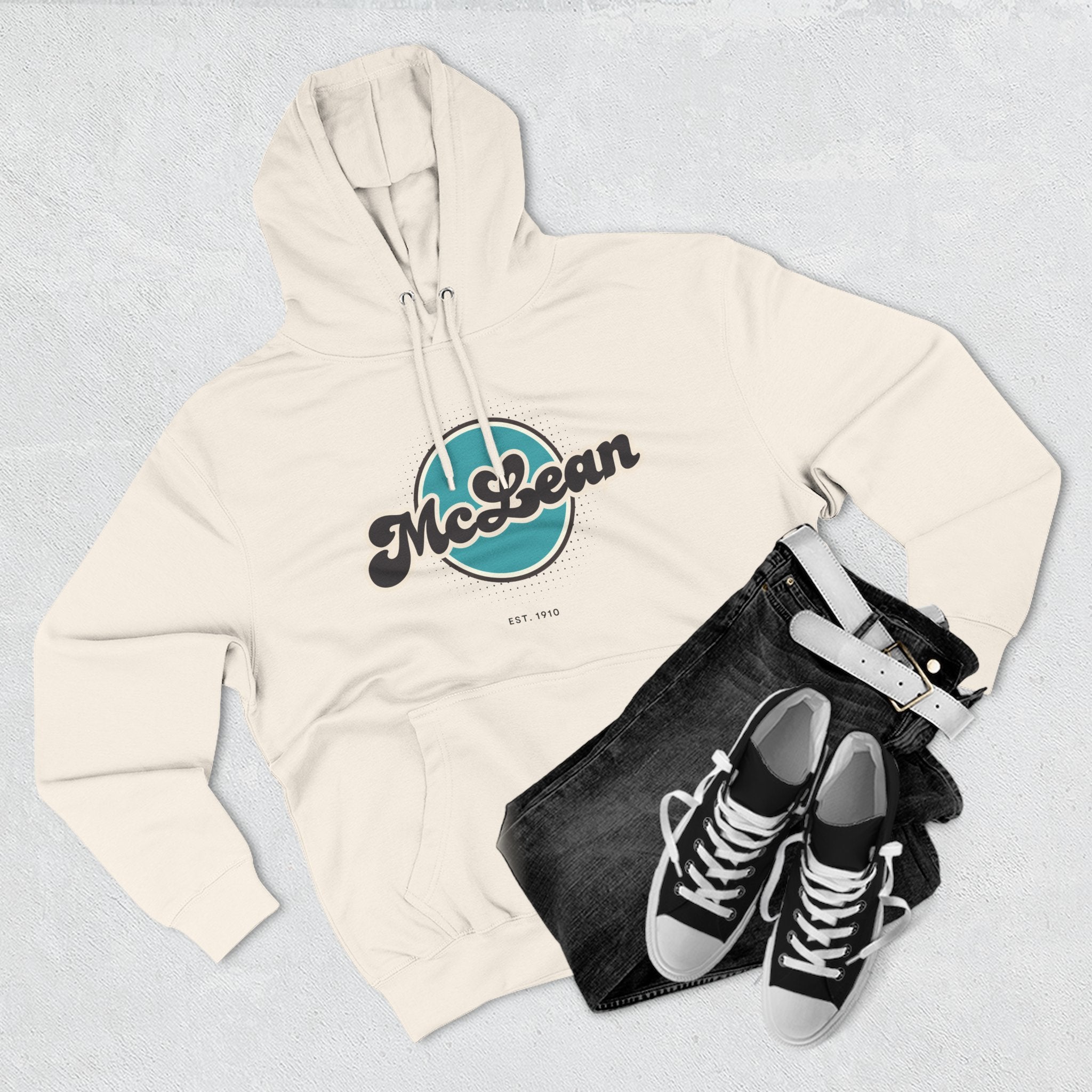 McLean Retro Vibe Hoodie for Casual Days, Streetwear, Unisex Gift, Cozy Layering Apparel