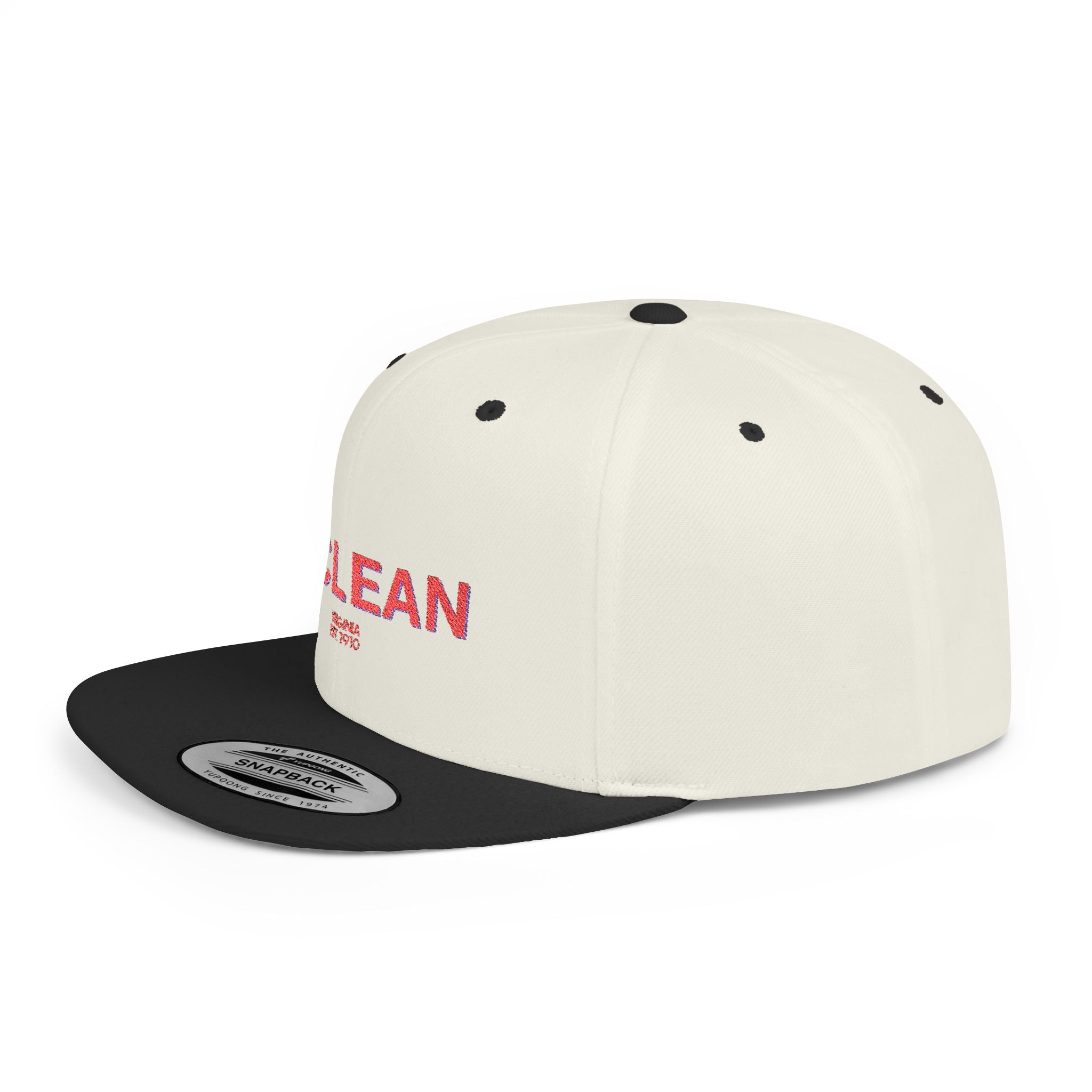 McLean Stylish Flat Bill Snapback Hat with Design, Perfect for Casual Outings, Streetwear, Gifts, Festivals, Everyday Wear