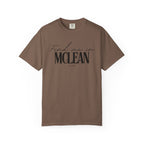 McLean Vibes Unisex Garment-Dyed T-Shirt, Casual Wear, Gifts for Locals, Trendy Summer Essential, Comfortable Everyday Tee