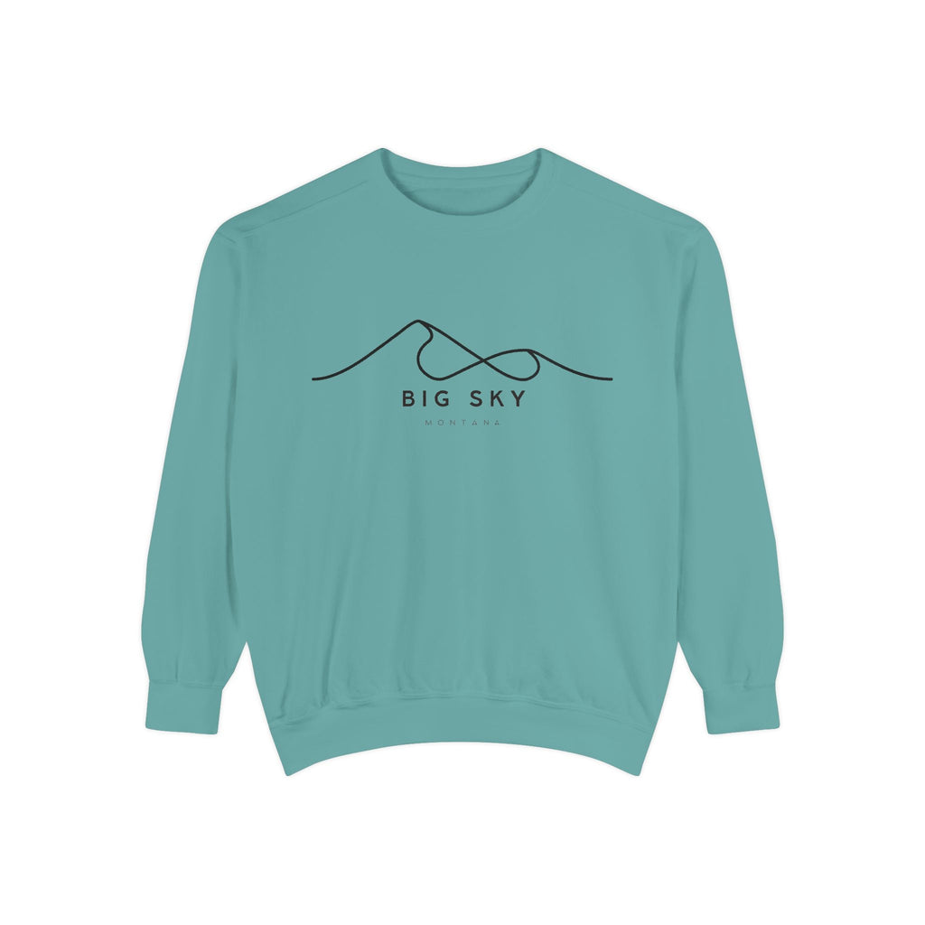 Big Sky Chill Vibes Sweatshirt - Unisex Garment-Dyed Style, Perfect for Lounging