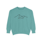 Big Sky Chill Vibes Sweatshirt - Unisex Garment-Dyed Style, Perfect for Lounging