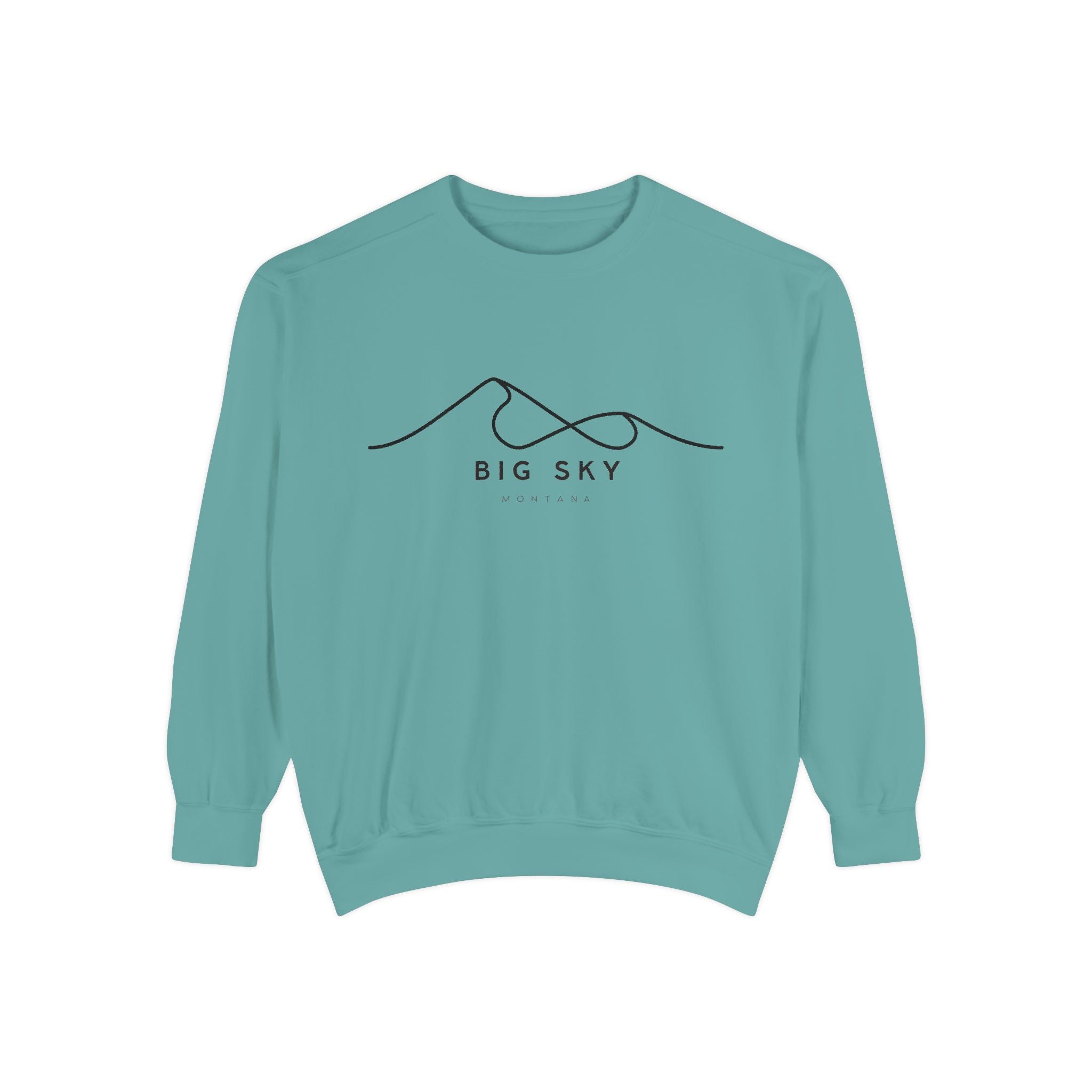 Big Sky Chill Vibes Sweatshirt - Unisex Garment-Dyed Style, Perfect for Lounging