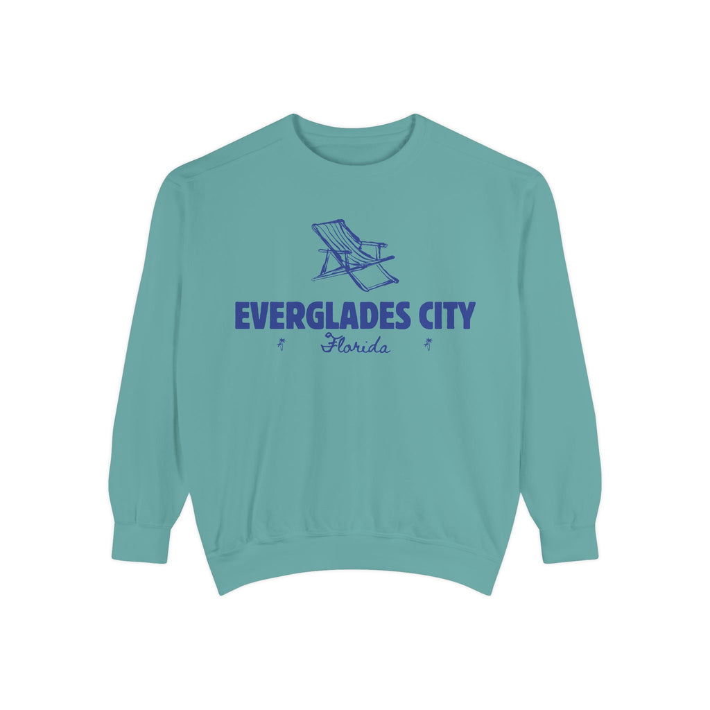 Everglades City Vibes Unisex Sweatshirt | Garment-Dyed Comfort, Perfect for Casual Outings, Travel, Gifts, Autumn Days
