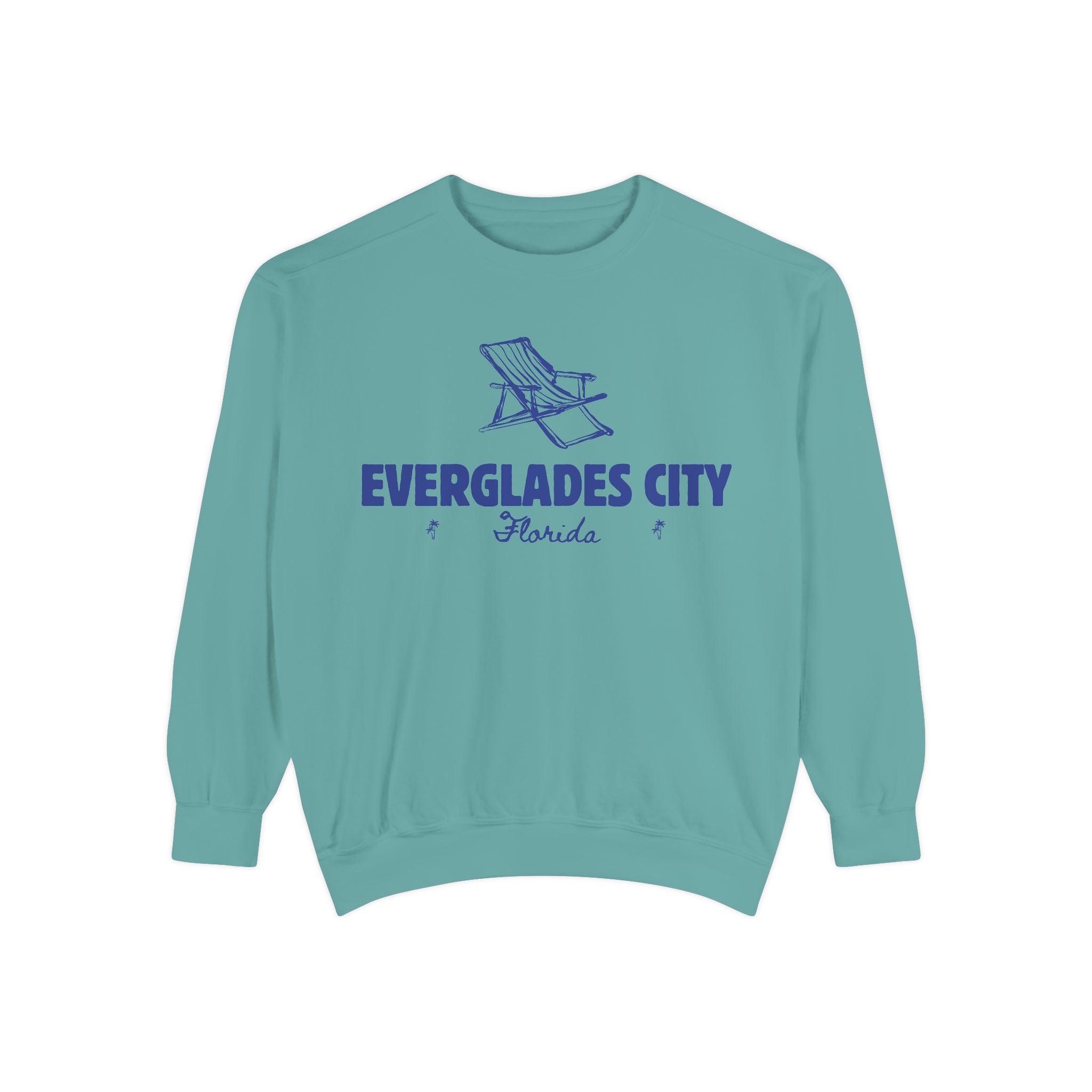 Everglades City Vibes Unisex Sweatshirt | Garment-Dyed Comfort, Perfect for Casual Outings, Travel, Gifts, Autumn Days