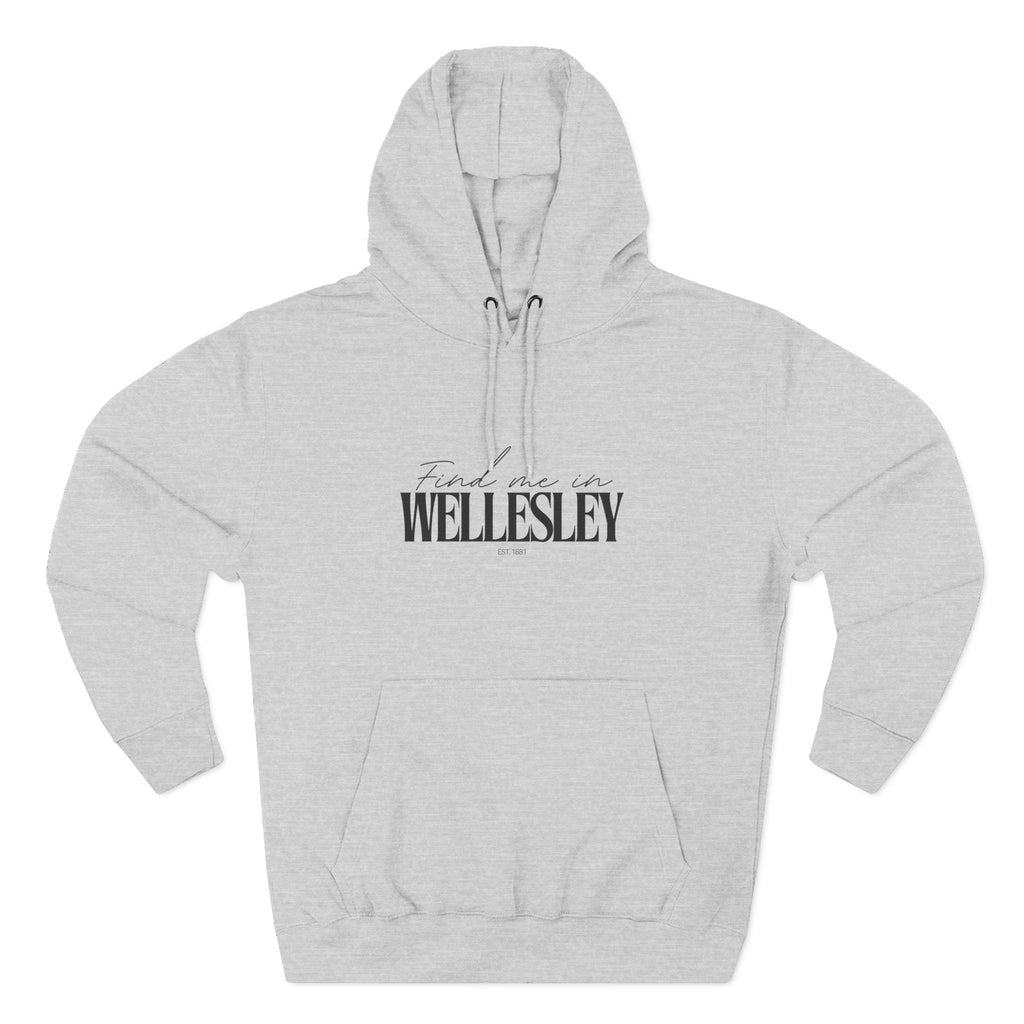 Wellesley Stylish Three-Panel Fleece Hoodie for Everyday Comfort, Personalized Gift, Casual Wear, Unisex Hoodie, Cozy Fashion