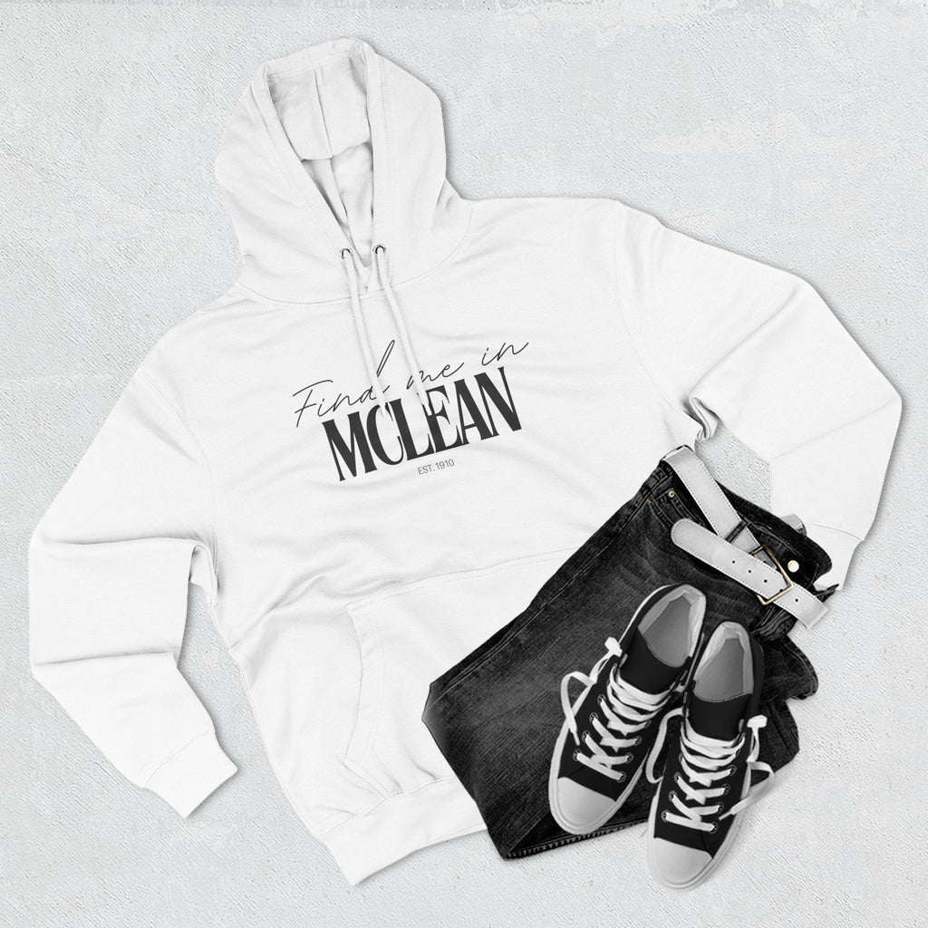 McLean Stylish Three-Panel Fleece Hoodie for Everyday Comfort, Personalized Gift, Casual Wear, Unisex Hoodie, Cozy Fashion