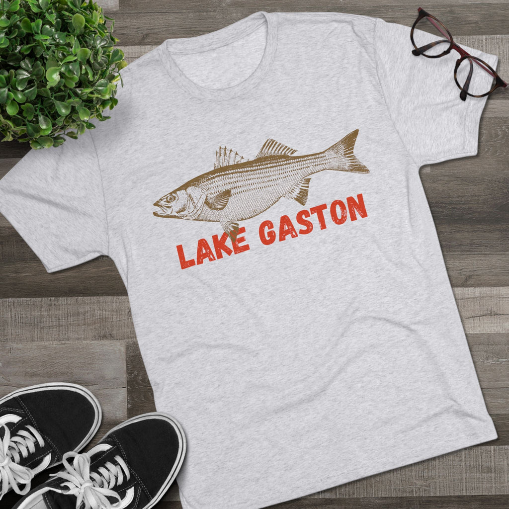Lake Gaston Fishing Tee, Unisex Crew Neck Shirt, Summer Lake Apparel, Gift for Fishermen, Outdoor Adventure T-Shirt, Lake House Style