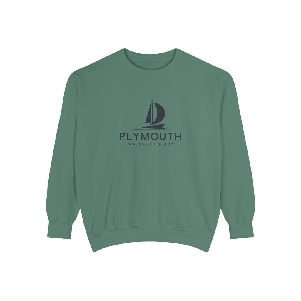 Plymouth Vibes Unisex Sweatshirt | Garment-Dyed Comfort, Perfect for Casual Outings, Travel, Gifts, Autumn Days