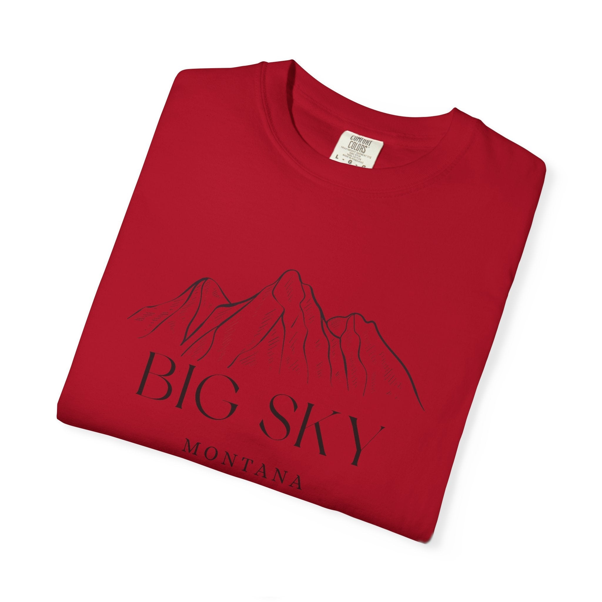 Big Sky - Unisex Garment-Dyed T-shirt, Casual Outfit, Gift for Nature Lovers, Vacation Essentials