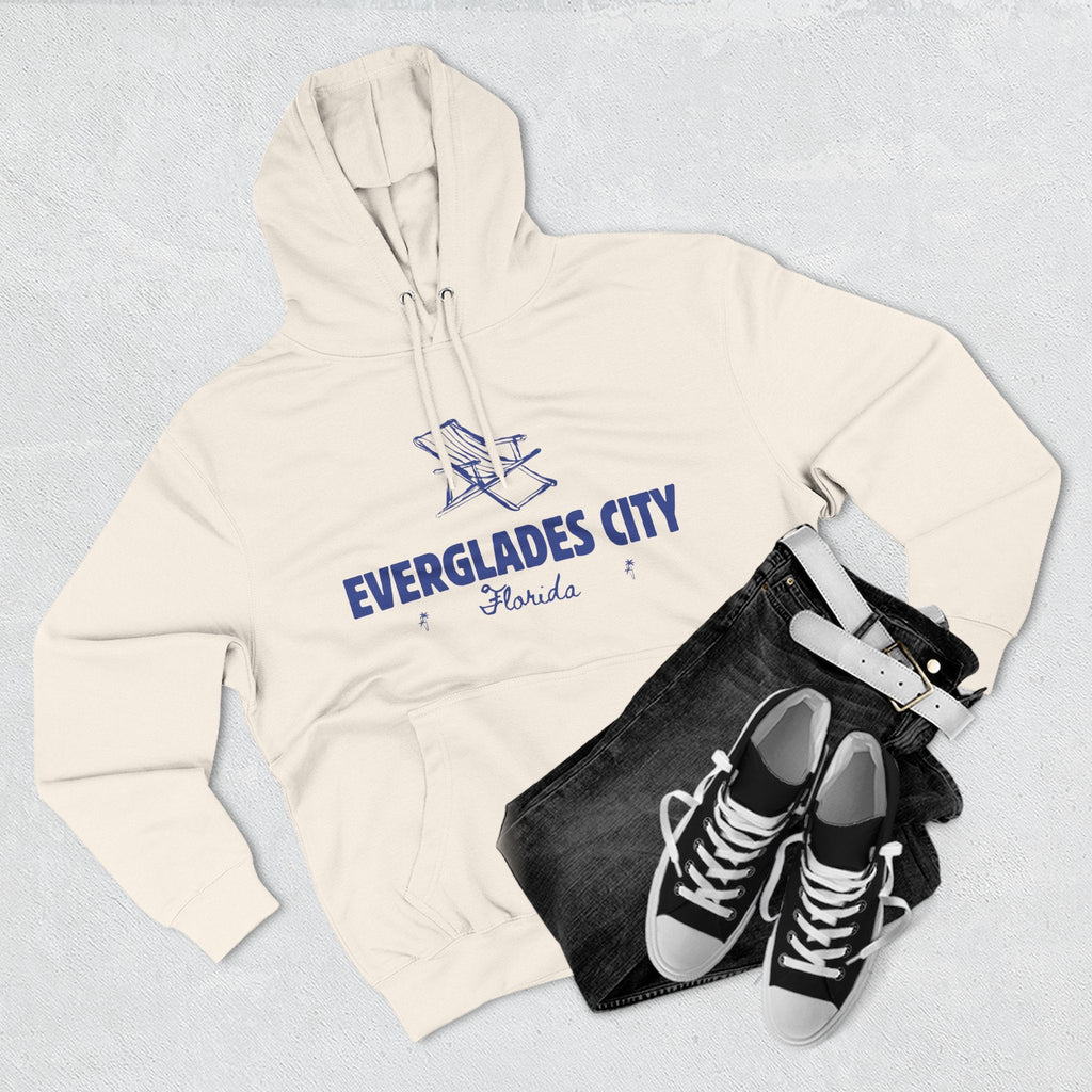 Everglades City Inspired Fleece Hoodie, Casual Wear, Relaxation, Gift for Autumn Lovers, Travel Essential