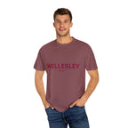 Wellesley Garment-Dyed Unisex T-Shirt, Casual Tee, Vintage Style Shirt, Everyday Wear, Birthday Gift, Unique Apparel