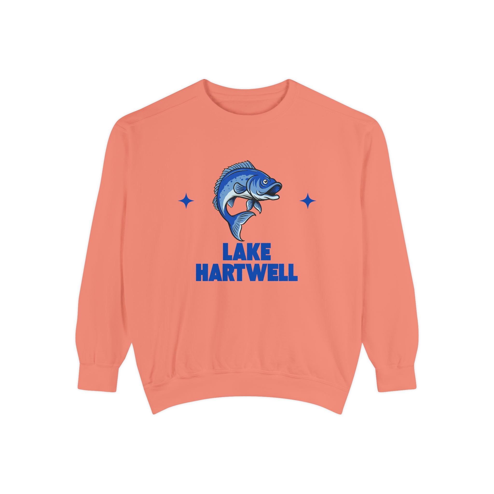 Lake Hartwell Fish Design Unisex Sweatshirt | Cozy Fishing Apparel, Casual Wear, Gift for Anglers, Lake Day Outfit, Nature Lovers Sweatshirt