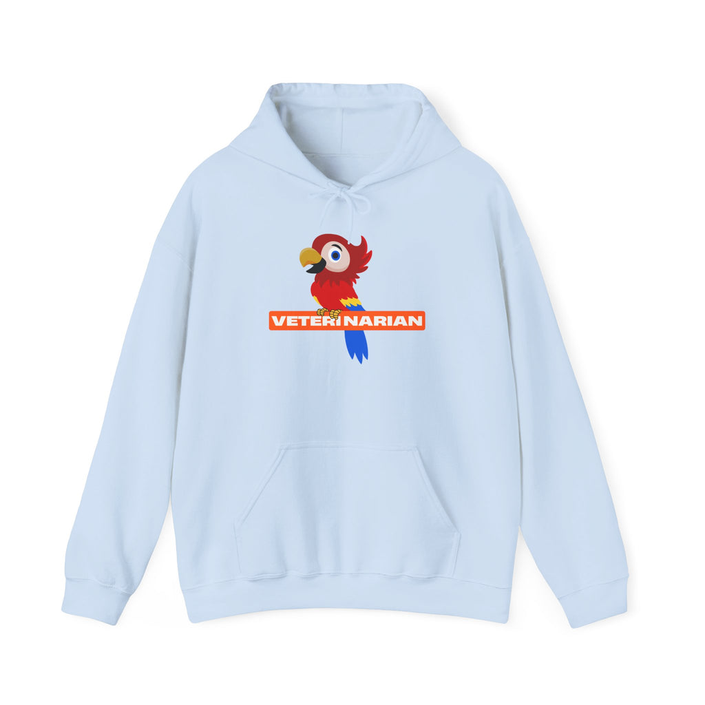 Veterinarian Parrot Hoodie, Funny Animal Lover Clothing, Cute Pet Sweatshirt, Gift for Veterinarian, Animal Rescue Apparel