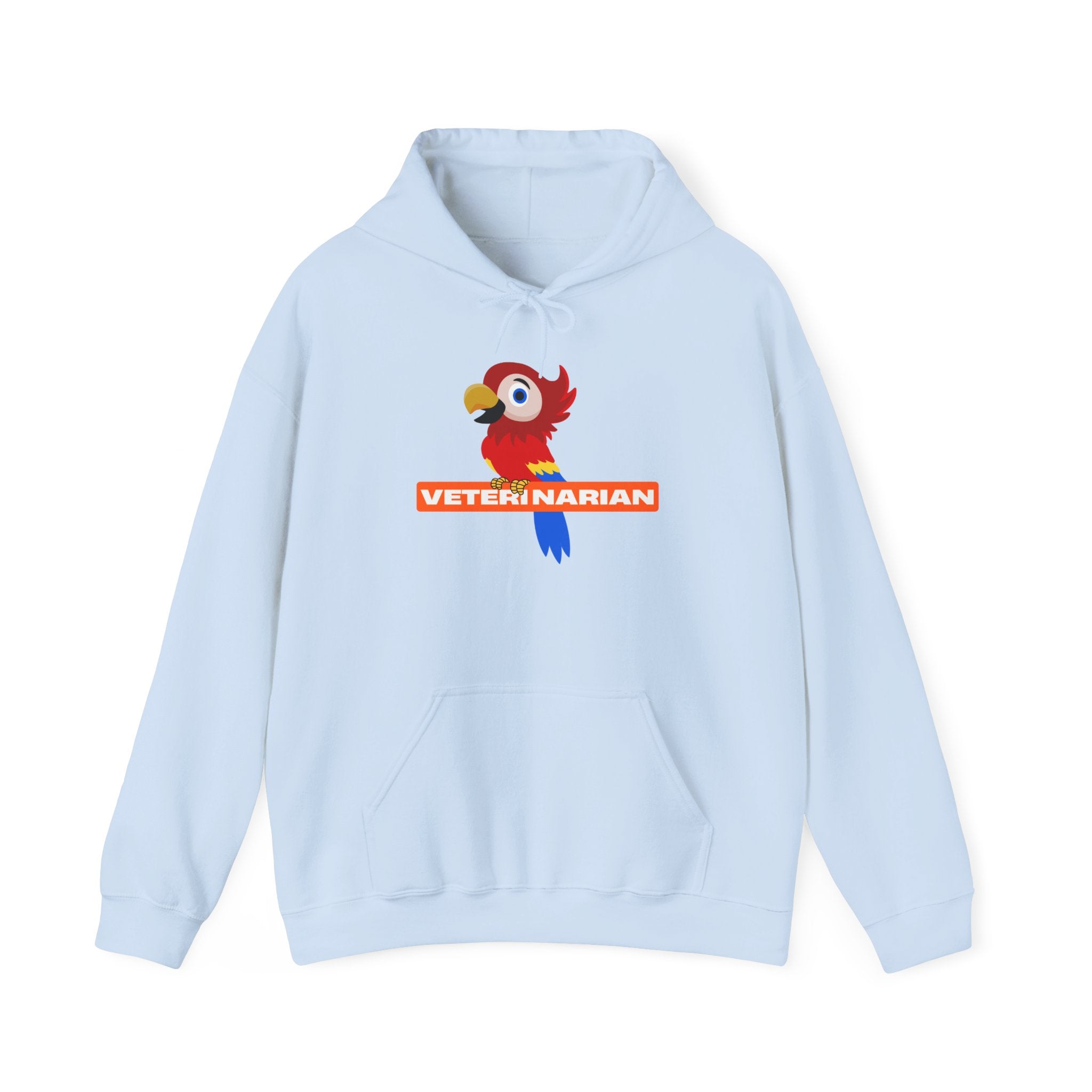 Veterinarian Parrot Hoodie, Funny Animal Lover Clothing, Cute Pet Sweatshirt, Gift for Veterinarian, Animal Rescue Apparel