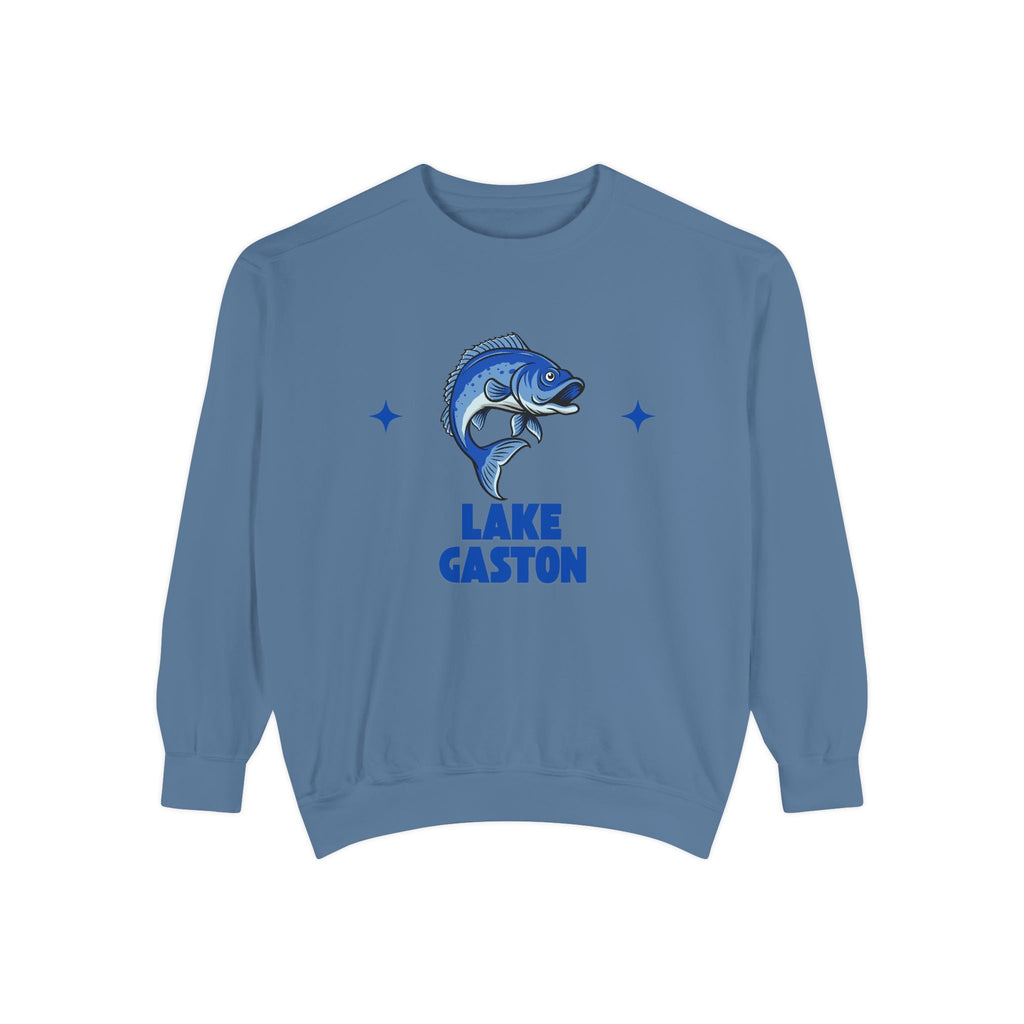 Lake Gaston Fish Design Unisex Sweatshirt | Cozy Fishing Apparel, Casual Wear, Gift for Anglers, Lake Day Outfit, Nature Lovers Sweatshirt