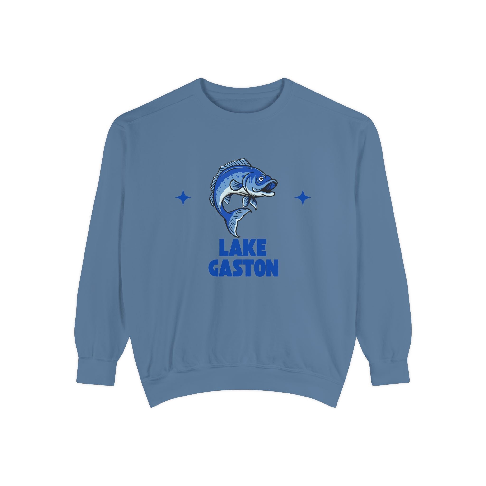 Lake Gaston Fish Design Unisex Sweatshirt | Cozy Fishing Apparel, Casual Wear, Gift for Anglers, Lake Day Outfit, Nature Lovers Sweatshirt