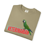 Veterinarian T-Shirt - Cute Parrot Graphic Tee for Animal Lovers, Gifts for Vet Students, Pet Owners, Animal Day Celebration