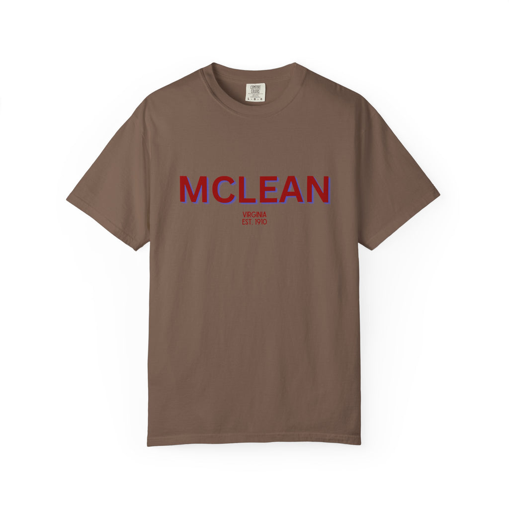McLean Garment-Dyed Unisex T-Shirt, Casual Tee, Vintage Style Shirt, Everyday Wear, Birthday Gift, Unique Apparel