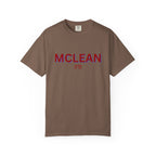 McLean Garment-Dyed Unisex T-Shirt, Casual Tee, Vintage Style Shirt, Everyday Wear, Birthday Gift, Unique Apparel