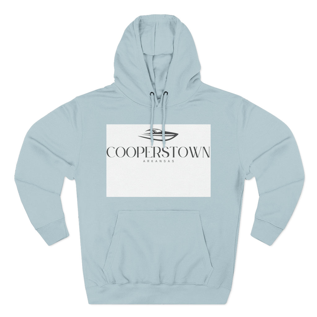 Cooperstown Stylish Three-Panel Fleece Hoodie for Cozy Days, Casual Wear, Warm Layering, Gift for Him or Her