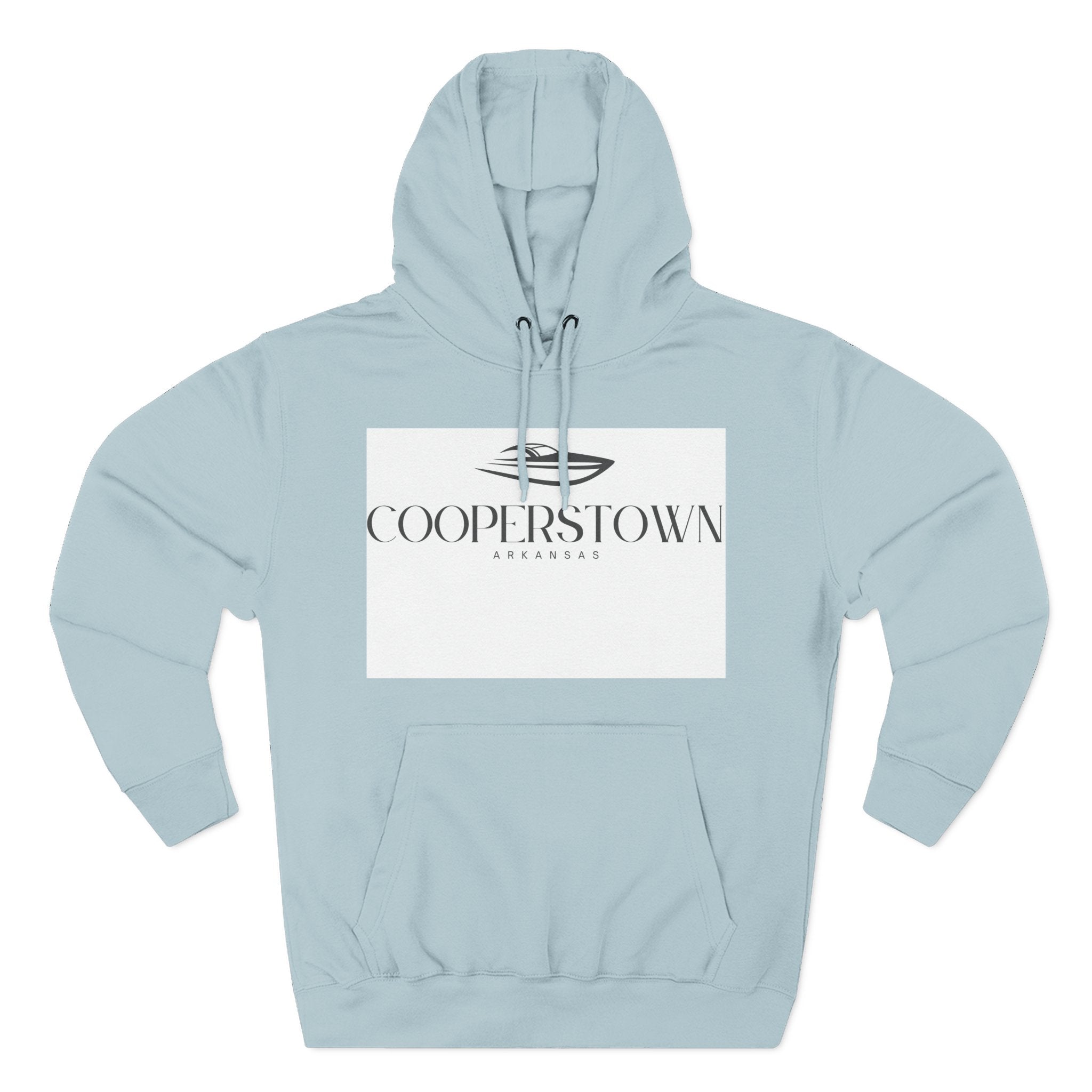 Cooperstown Stylish Three-Panel Fleece Hoodie for Cozy Days, Casual Wear, Warm Layering, Gift for Him or Her