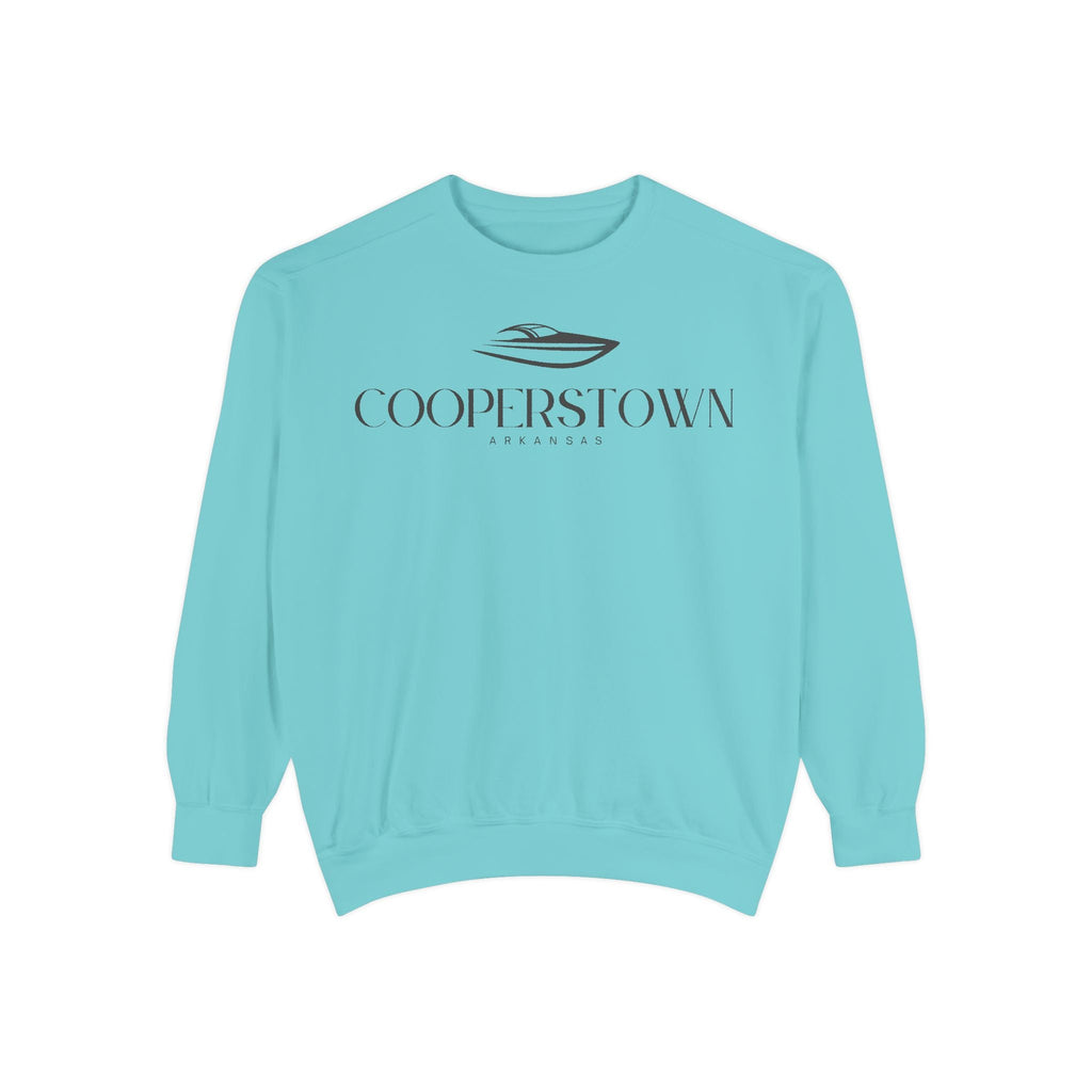 Cooperstown Chill Vibes Sweatshirt - Unisex Garment-Dyed Style, Perfect for Lounging