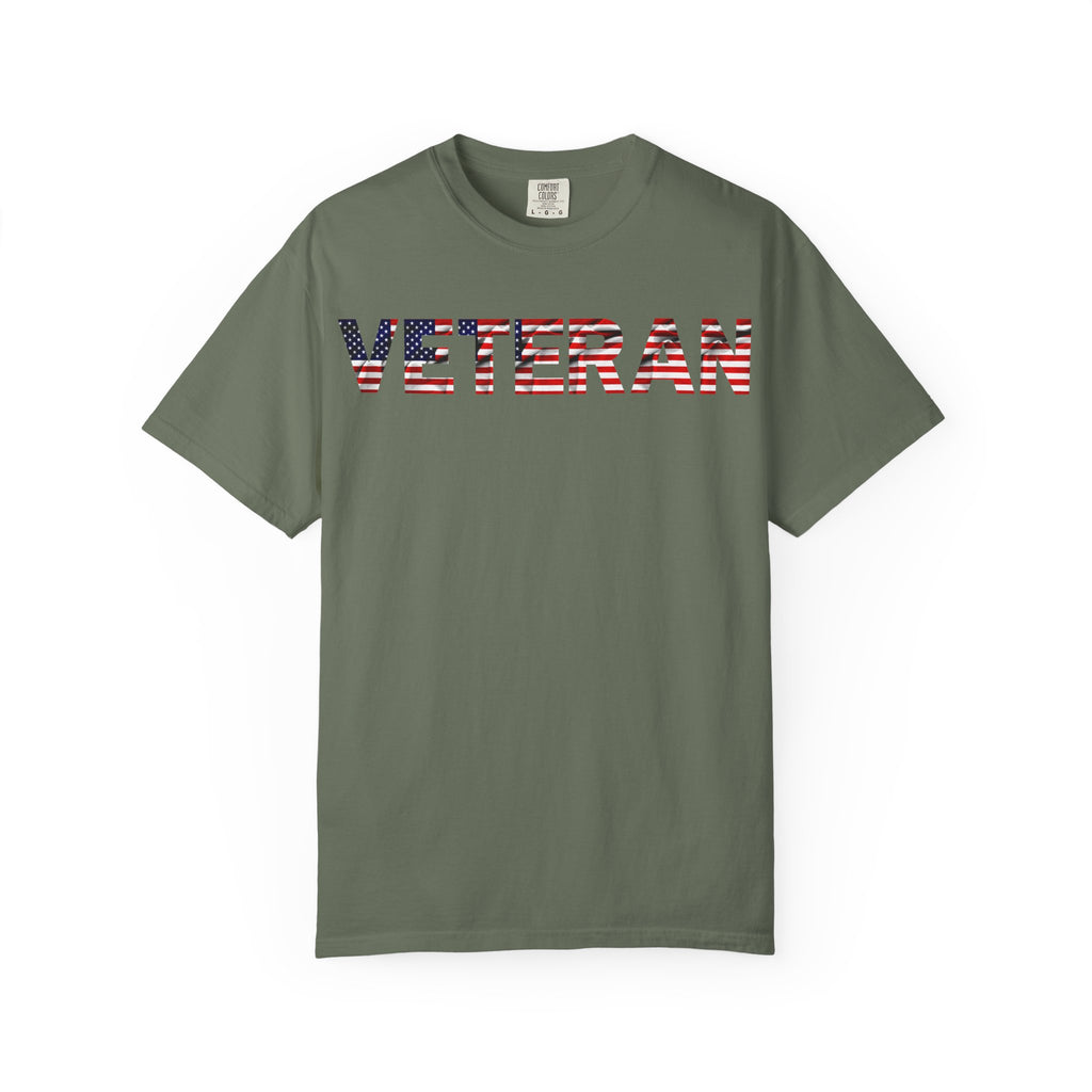 Veteran Pride Garment-Dyed T-Shirt for Unisex, Casual Wear, Memorial Day, Veteran's Day, Patriotic Apparel, Gift for Veterans