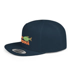 Lake Texoma Fish Flat Bill Snapback Hat, Fishing Cap, Outdoor Gear, Lake House Gift, Summer Accessories, Stylish Headwear