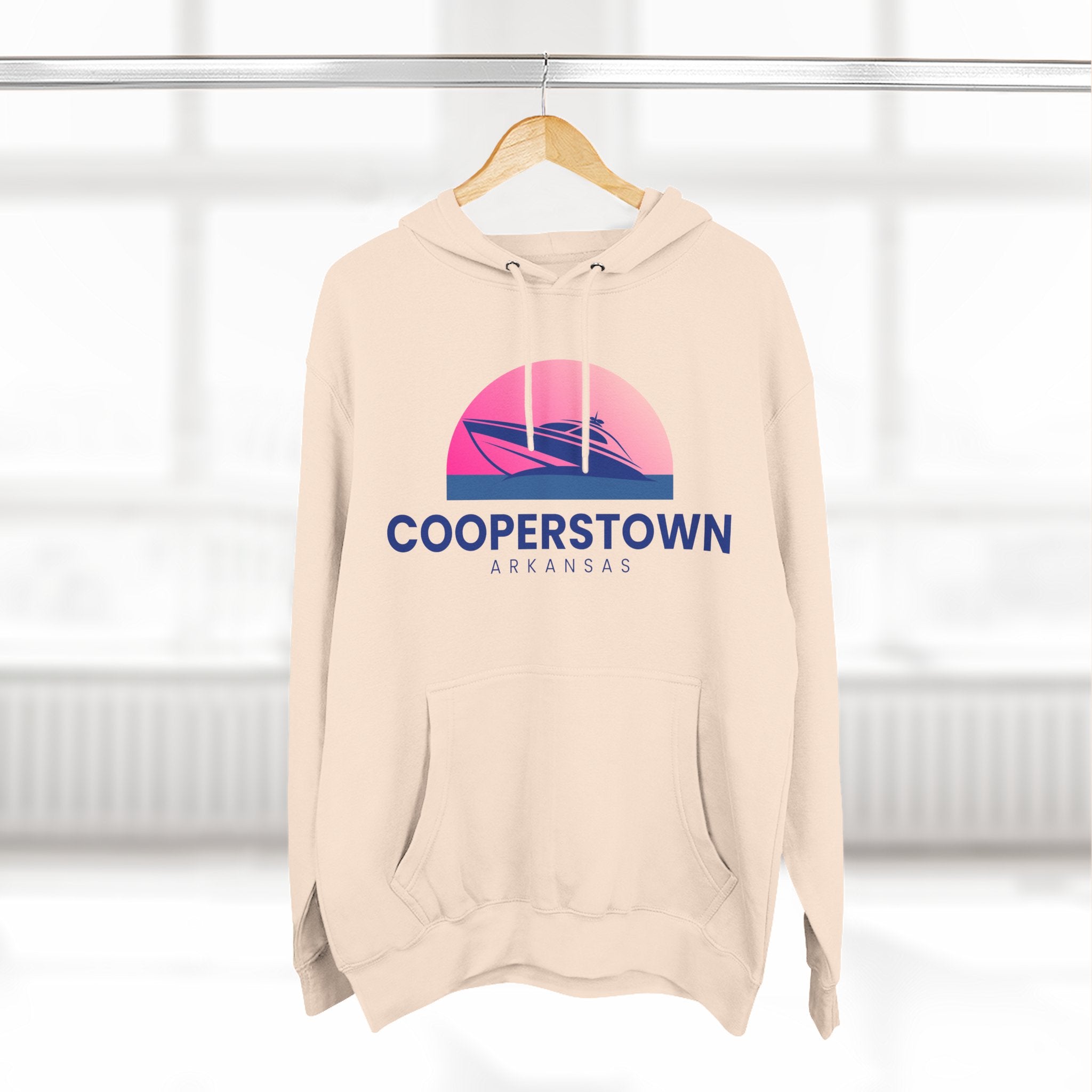 Cooperstown Vibes Hoodie with Design, Perfect for Autumn Lovers, Comfortable and Stylish, Great Gift for Vacations