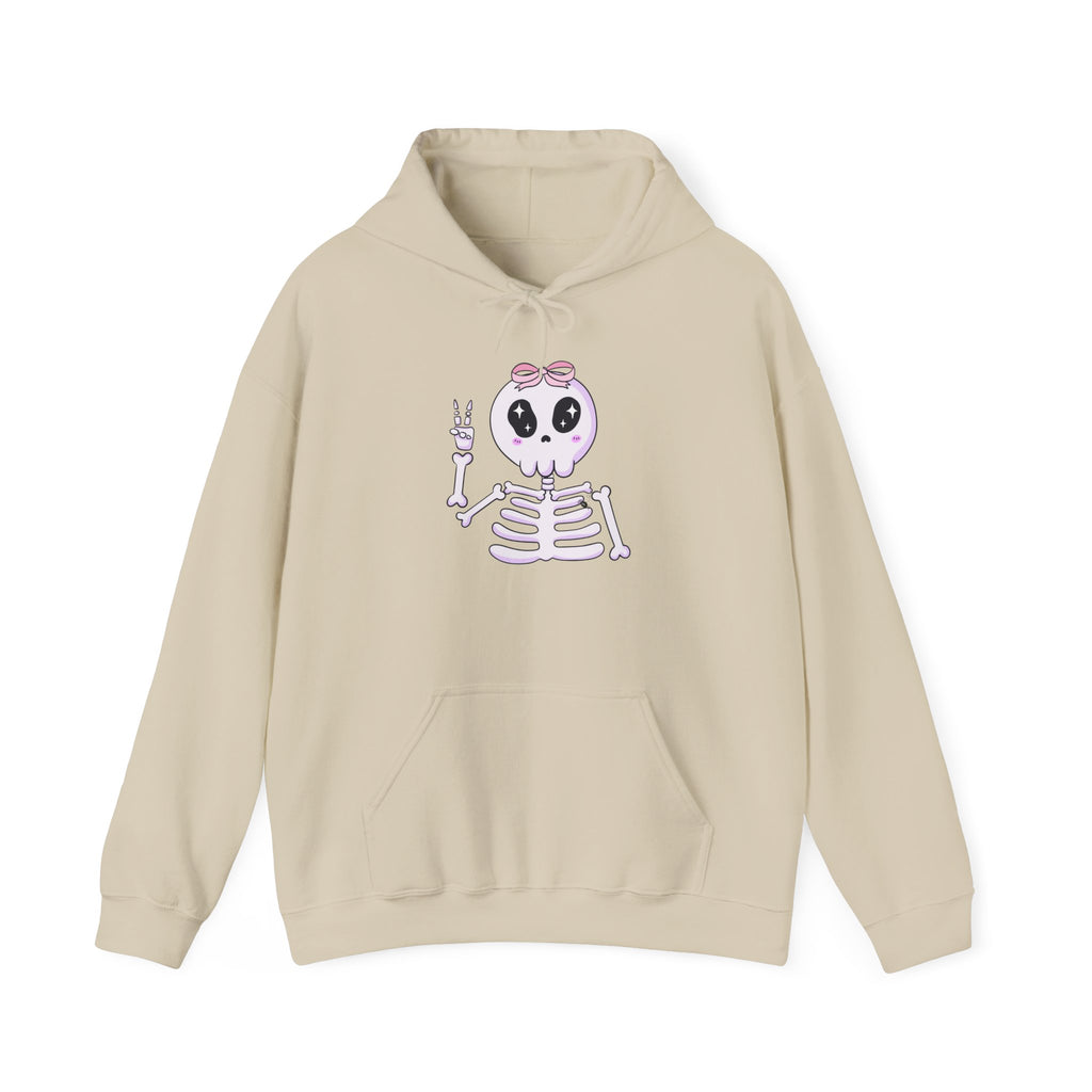 Cute Skeleton Graphic Hoodie for Halloween, Cozy Sweatshirt for Fall, Fun Gift for Halloween Lovers, Edgy Autumn Apparel, Unisex