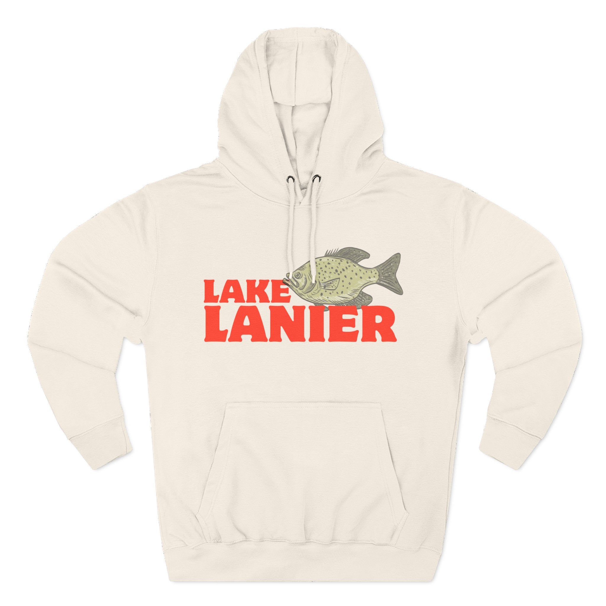 Lake Lanier Fleece Hoodie, Cozy Fishing Sweatshirt, Outdoor Adventure Wear, Unique Gift for Lake Lovers, Perfect for Fall and Winter