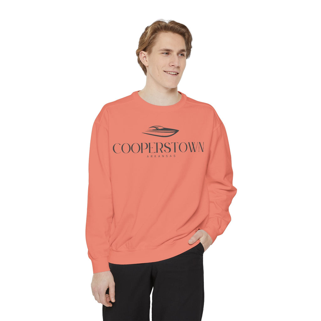 Cooperstown Chill Vibes Sweatshirt - Unisex Garment-Dyed Style, Perfect for Lounging