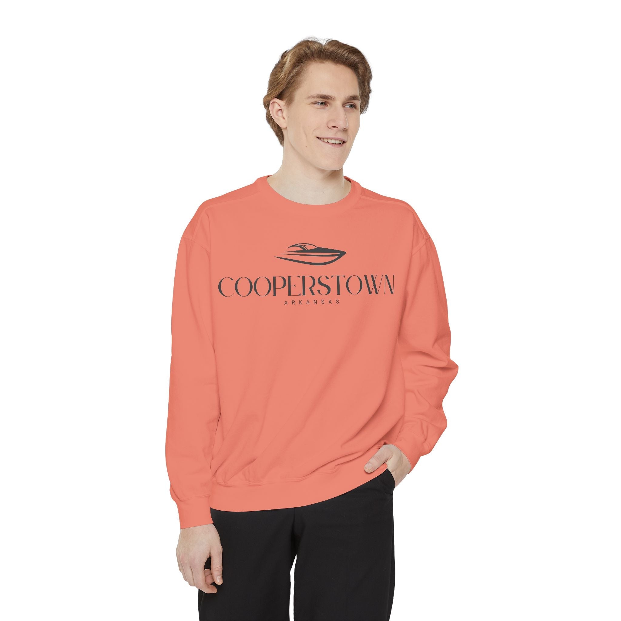 Cooperstown Chill Vibes Sweatshirt - Unisex Garment-Dyed Style, Perfect for Lounging