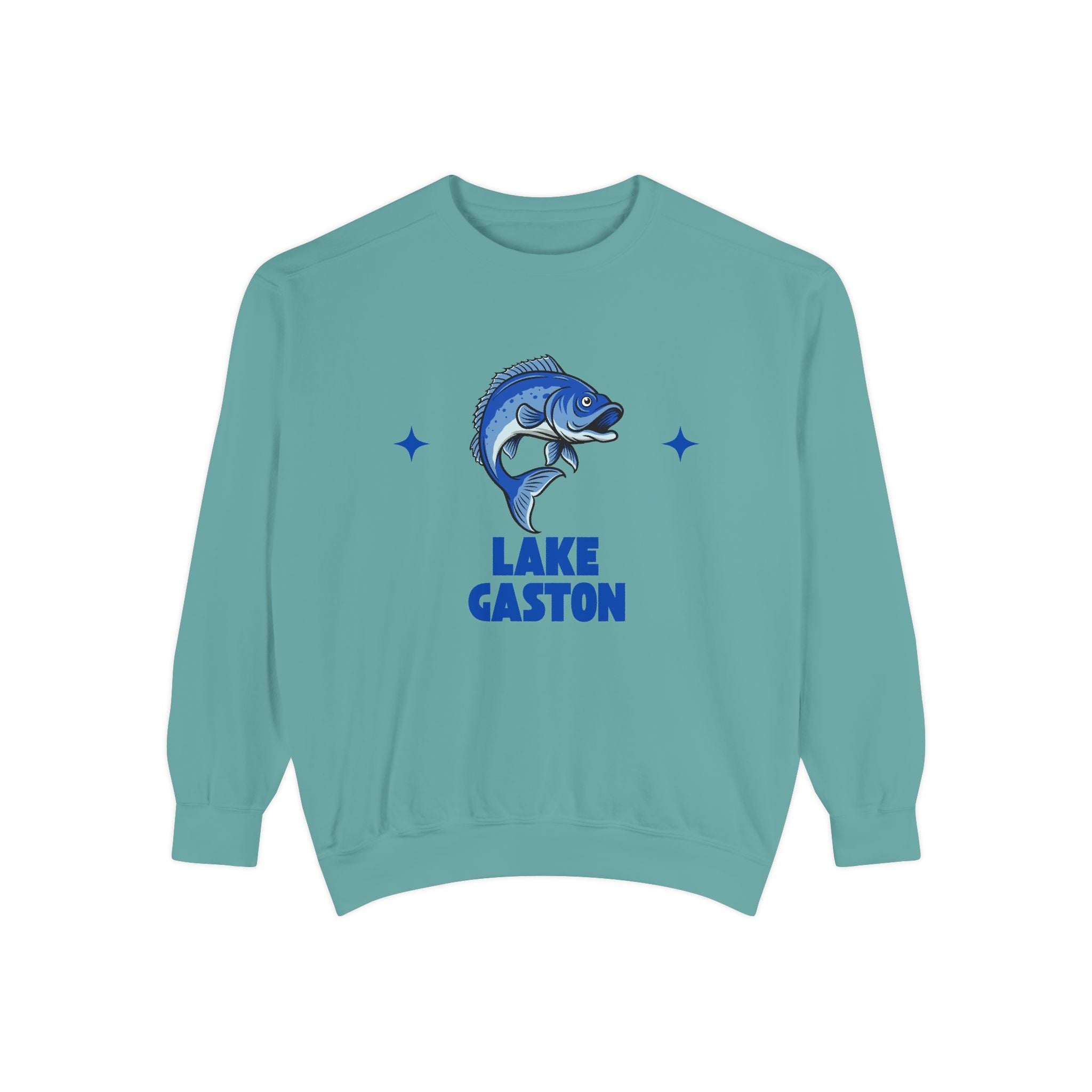 Lake Gaston Fish Design Unisex Sweatshirt | Cozy Fishing Apparel, Casual Wear, Gift for Anglers, Lake Day Outfit, Nature Lovers Sweatshirt