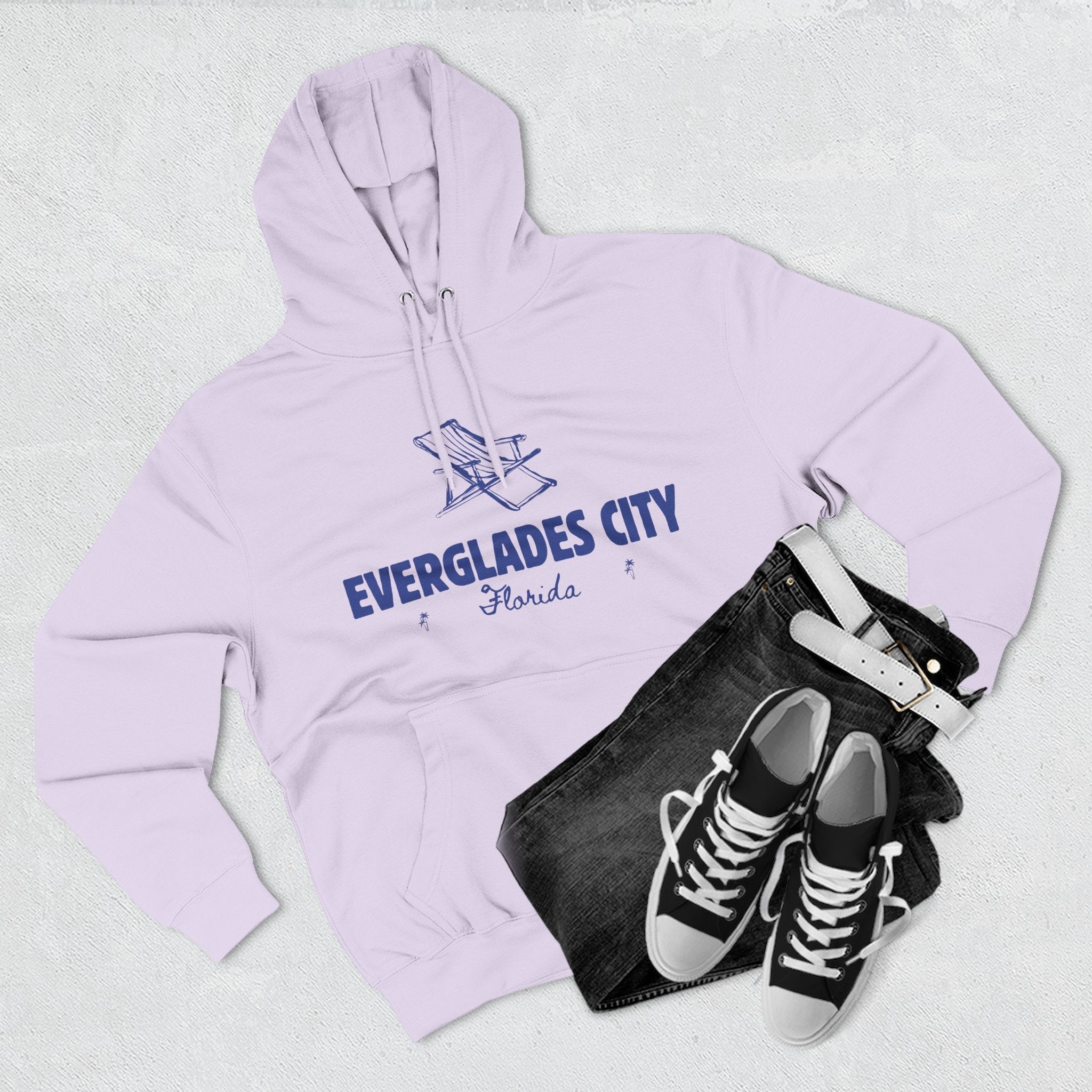 Everglades City Inspired Fleece Hoodie, Casual Wear, Relaxation, Gift for Autumn Lovers, Travel Essential