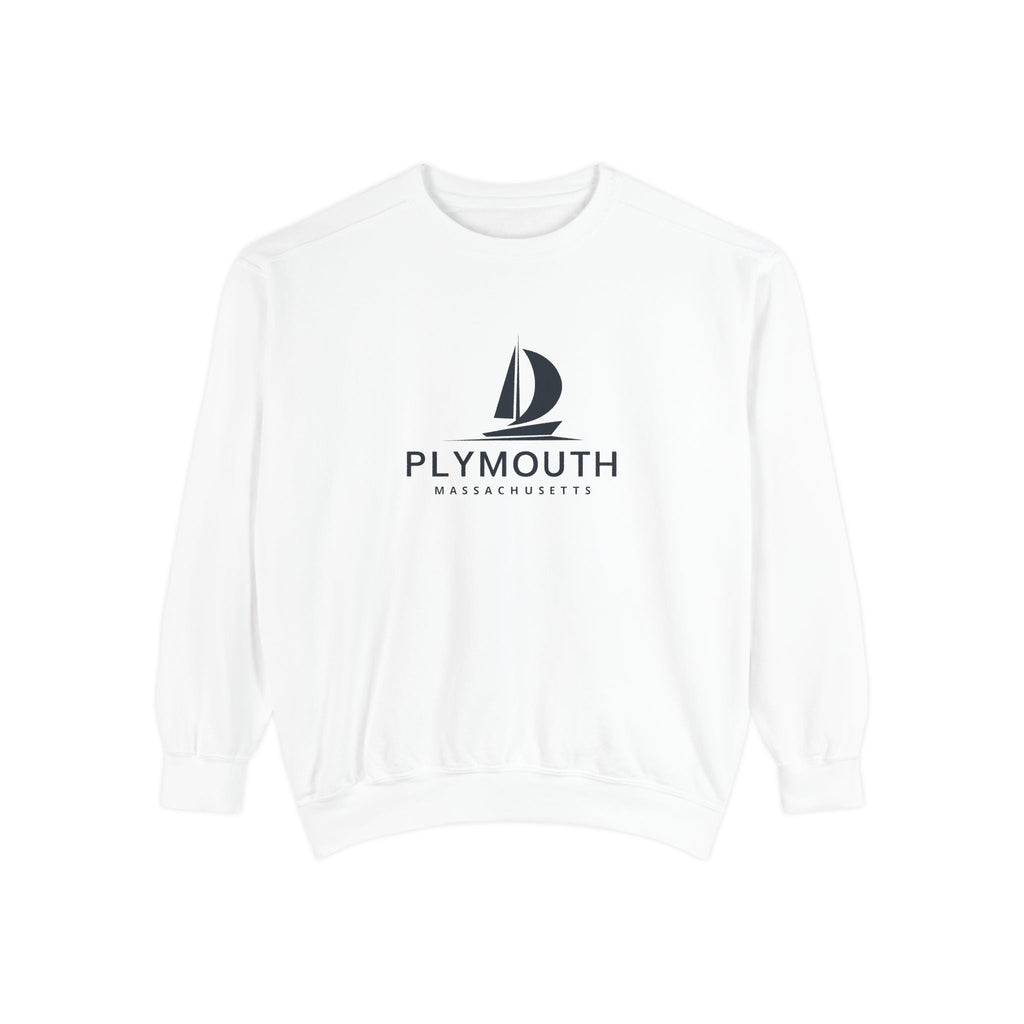 Plymouth Vibes Unisex Sweatshirt | Garment-Dyed Comfort, Perfect for Casual Outings, Travel, Gifts, Autumn Days