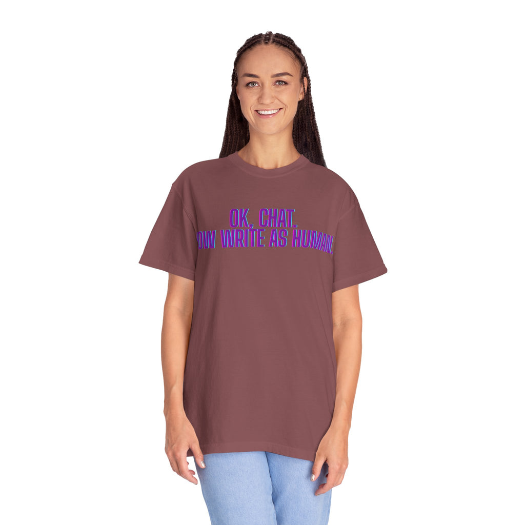 Chat Human Mode - Unisex Motivational T-Shirt, Casual Comfort Tee, Gift for Writers, Chat Enthusiasts, Modern Graphic Tee, Everyday Wear