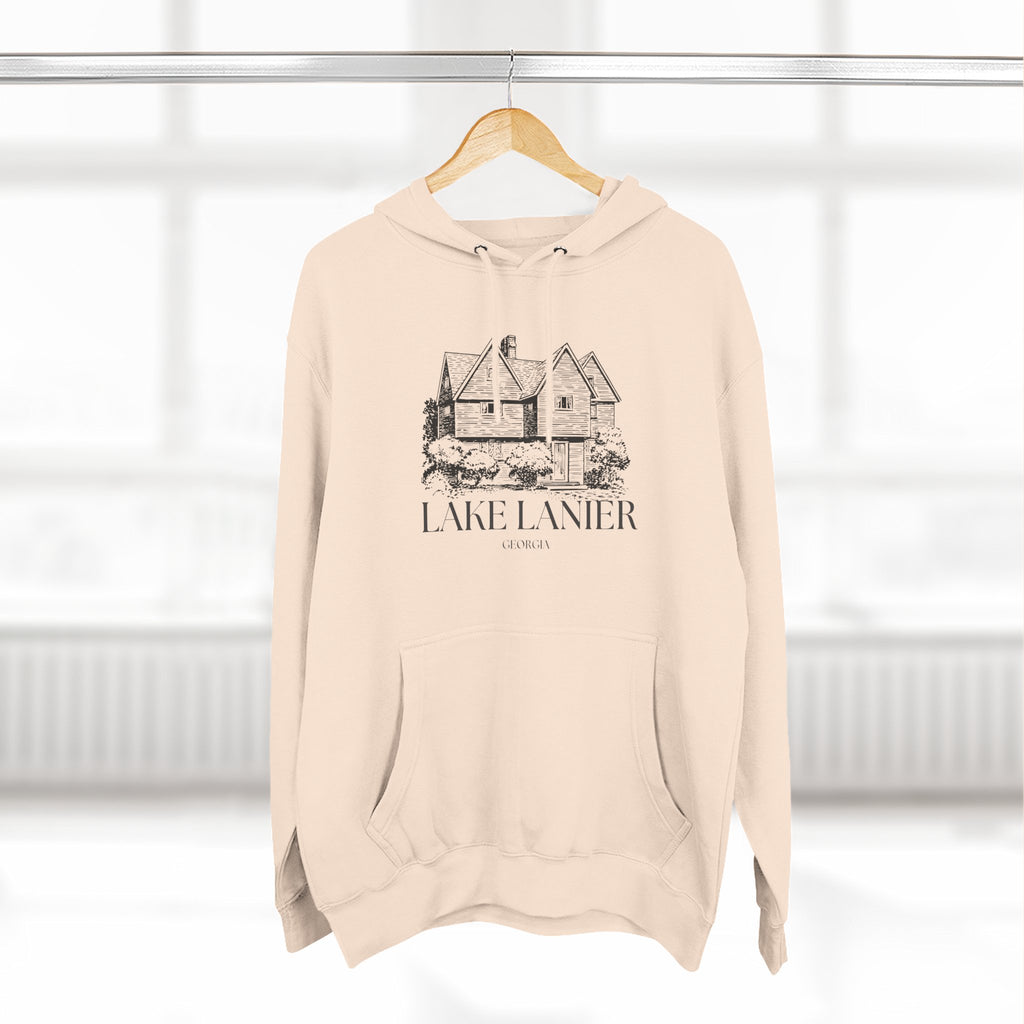 Cozy Lake Lanier Fleece Hoodie - Perfect for Relaxing, Outdoor Adventures, Gifts for Nature Lovers, Fall and Winter Apparel