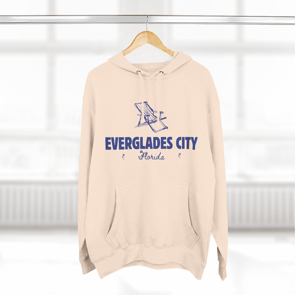 Everglades City Inspired Fleece Hoodie, Casual Wear, Relaxation, Gift for Autumn Lovers, Travel Essential