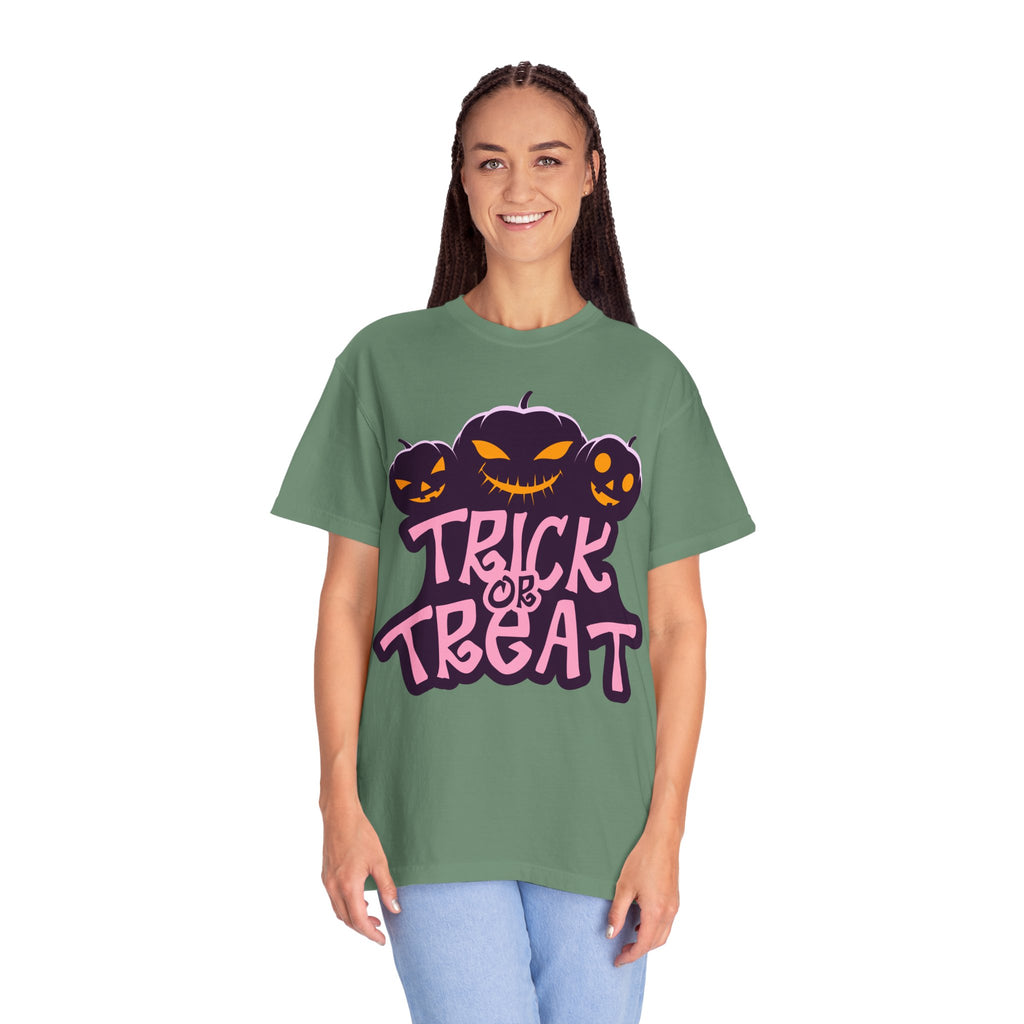 Halloween Trick or Treat T-Shirt, Unisex Halloween Tee, Spooky Autumn Shirt, Fun Costume Top, Trick or Treat Apparel
