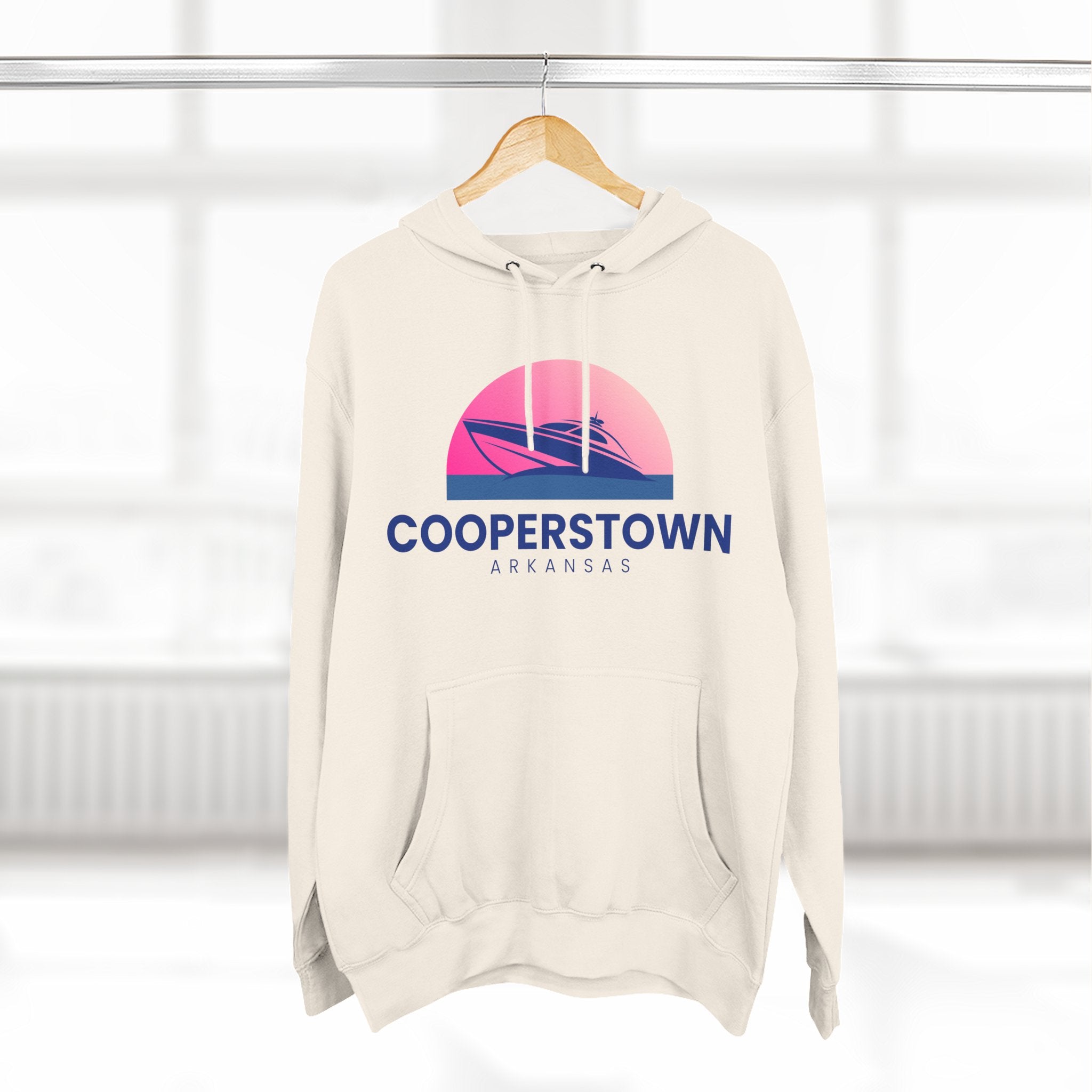 Cooperstown Vibes Hoodie with Design, Perfect for Autumn Lovers, Comfortable and Stylish, Great Gift for Vacations