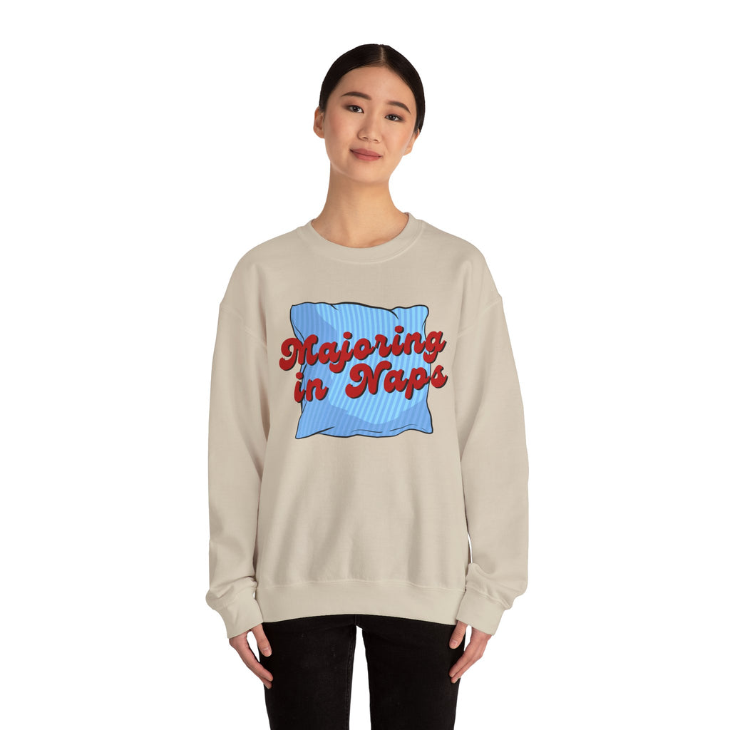 Nap Lover Sweatshirt | Major in Naps Crewneck | Unisex Gift for Nap Lovers | Comfy Apparel for Relaxation | Perfect for Holidays