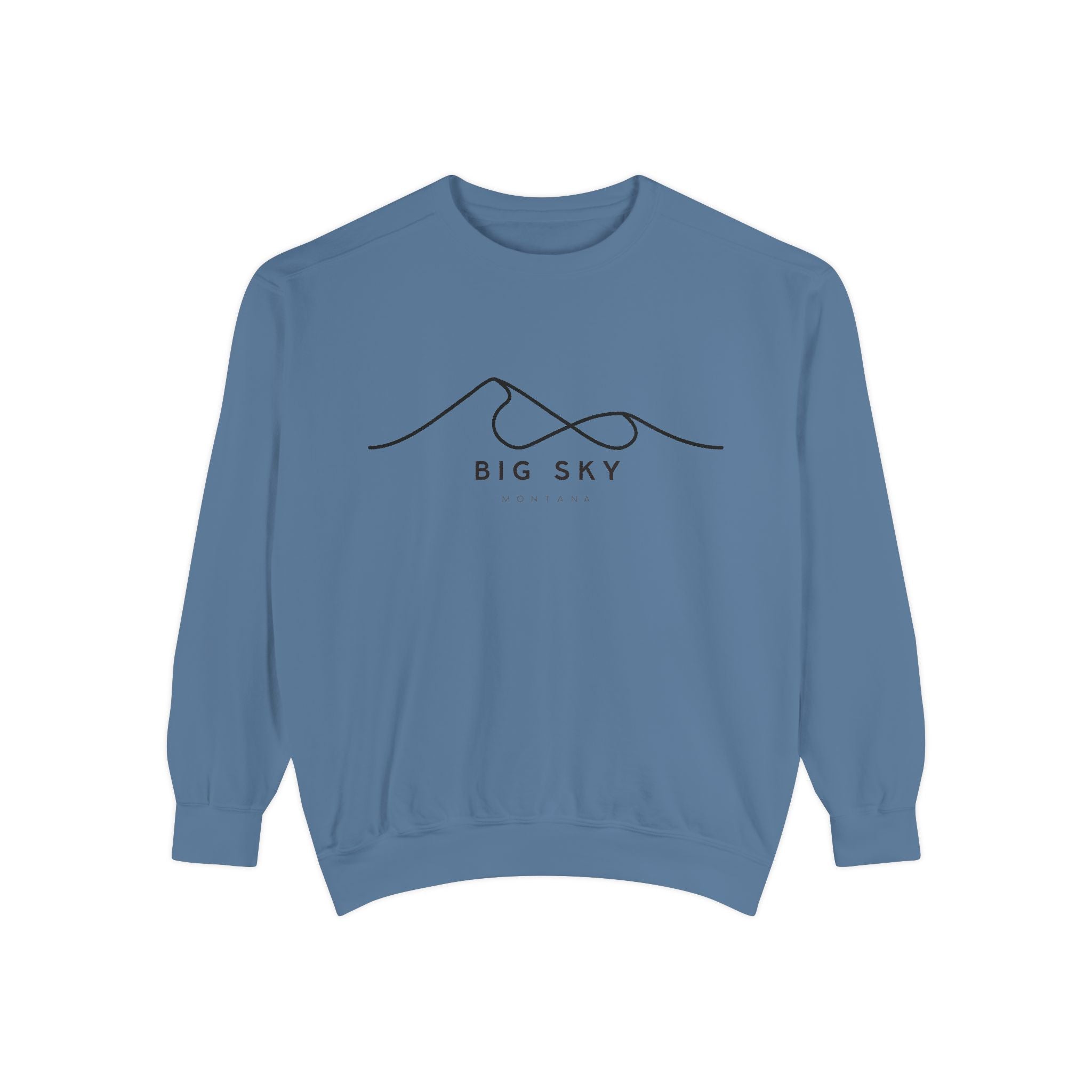 Big Sky Chill Vibes Sweatshirt - Unisex Garment-Dyed Style, Perfect for Lounging